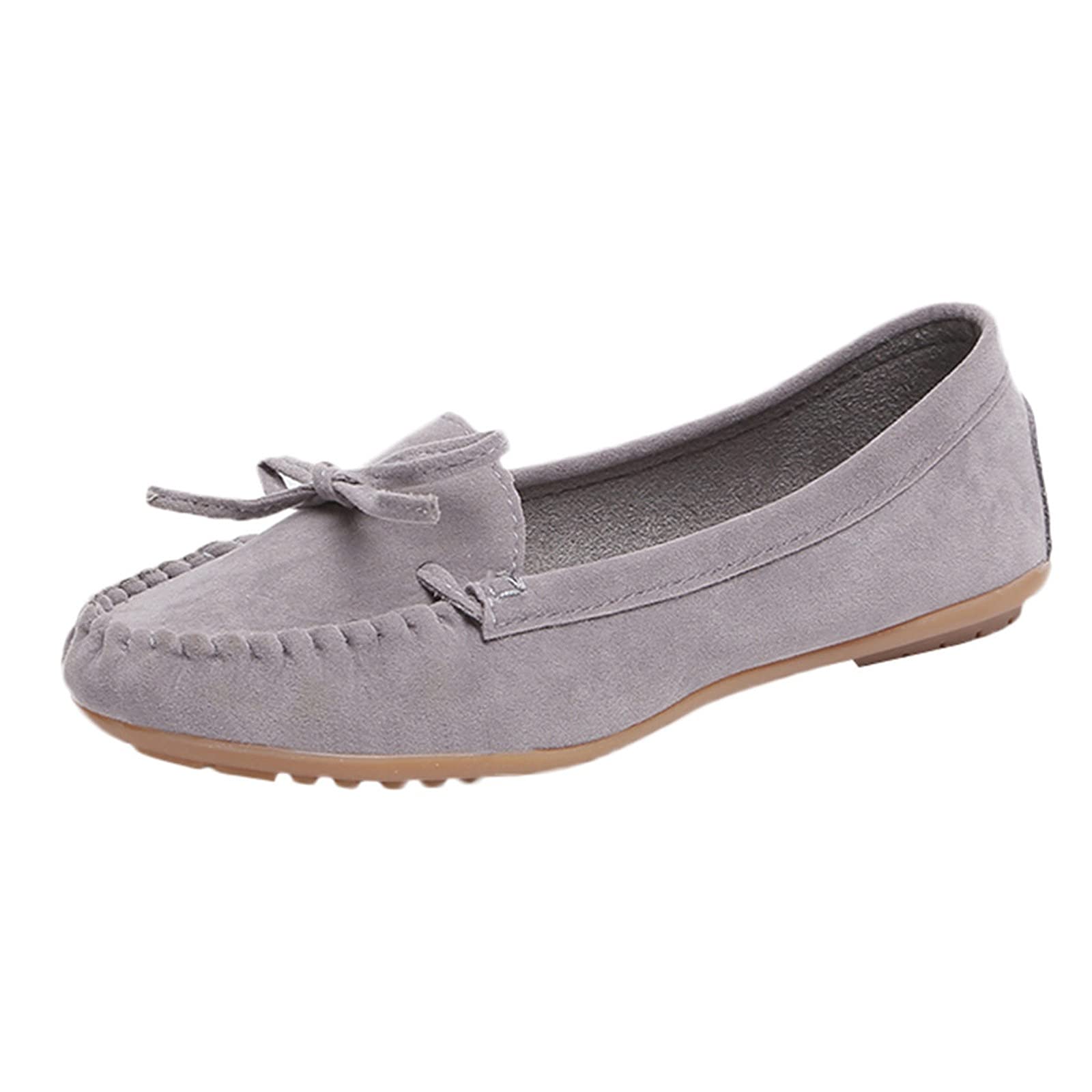 Women's Casual Suede Slip-On Flats - Comfortable Round Toe Business Loafers for Work & Leisure | Perfect for Office, Travel & Everyday Wear