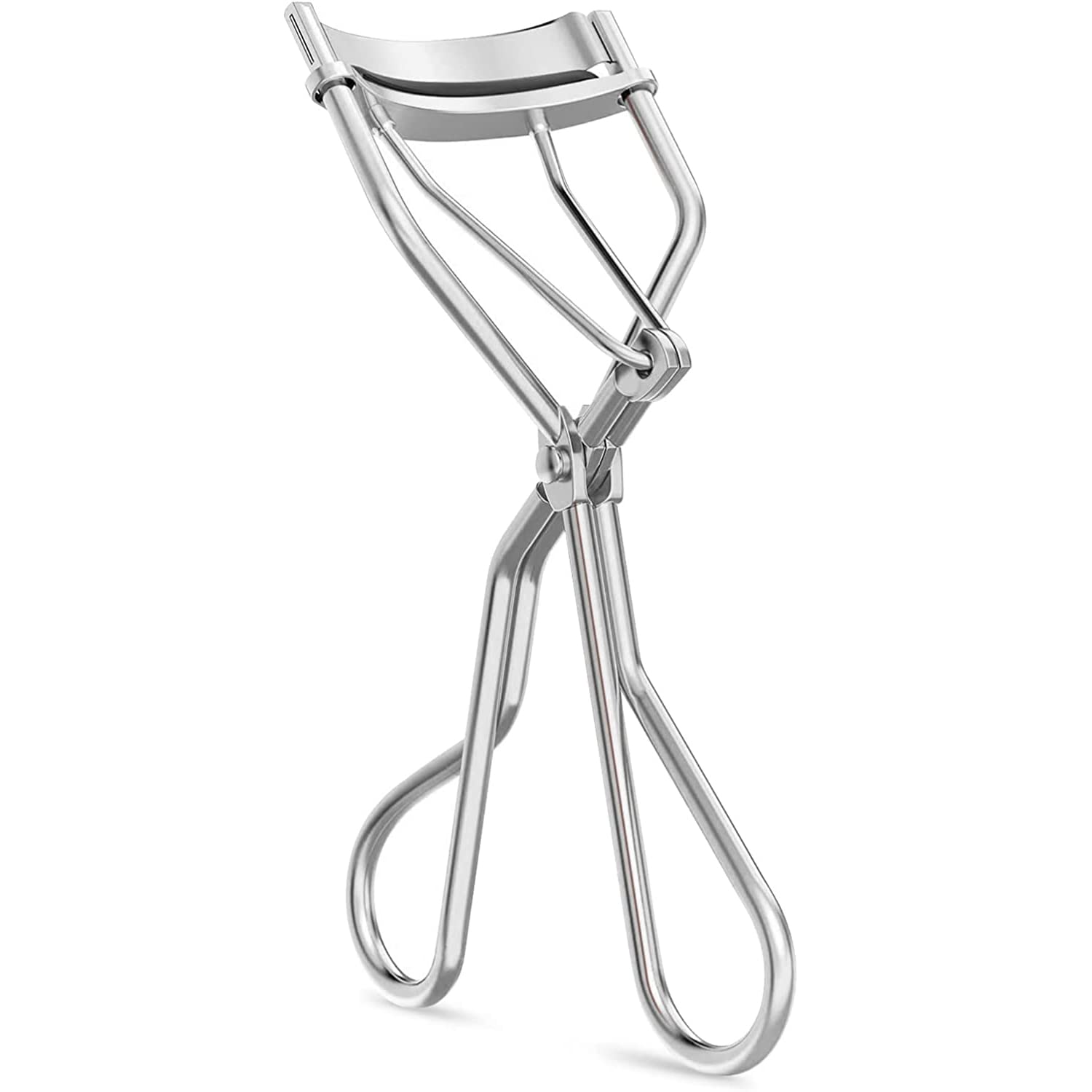 Premium Eyelash Curler with Comfort Grip - Effortlessly Curls Short & Small Lashes | Strong Spring Design for Long-Lasting Curls | Universal Fit for All Eye Shapes (Silver) | Perfect for Daily Makeup, Bridal Looks & Professional Salon Use