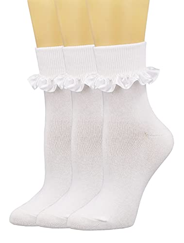3 Pairs-white-foldable Lace