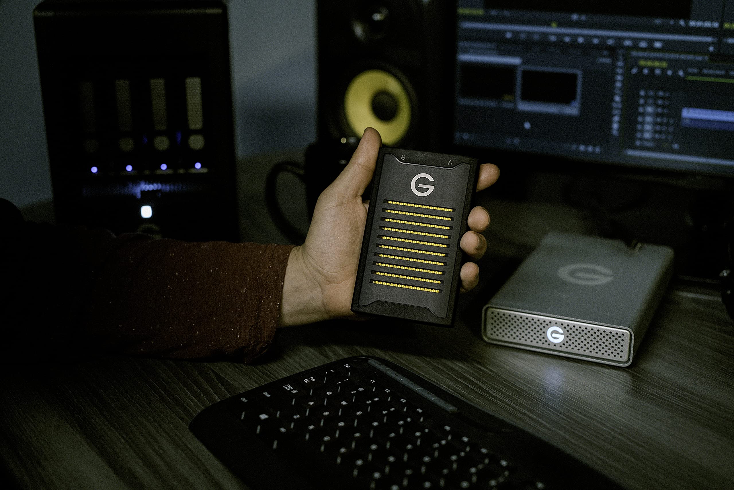SanDisk Professional 2TB G-DRIVE ArmorLock Encrypted NVMe SSD - Ultra Fast 1000MB/s USB-C External Solid State Drive with Military-Grade Security & Rugged Design for Photographers, Videographers & Content Creators On-The-Go