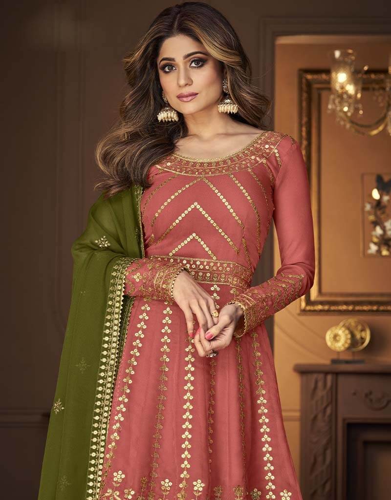Elegant Baby Pink Blooming Georgette Lehenga Choli Set for Women - Perfect for Weddings, Festivals & Special Occasions