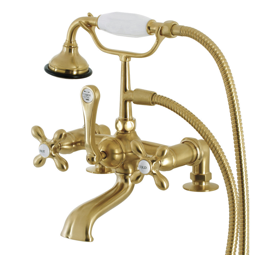 Vintage 7 Inch Tub Faucet with Hand Shower - Aqua AE209T7 Bathroom Faucet for Classic Style Bathrooms | Perfect for Bath Tubs, Showers & Spa Retreats