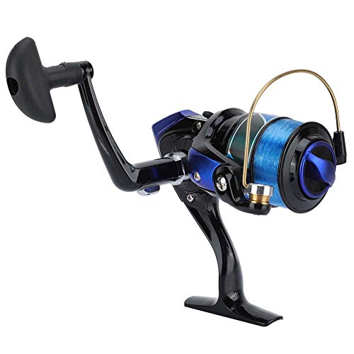 **YF Series 2000-Black Fishing Reel - 12BB Ball Bearing, Plastic Plated for Freshwater & Saltwater Fishing - Perfect for Bass, Trout, and Offshore Angling**