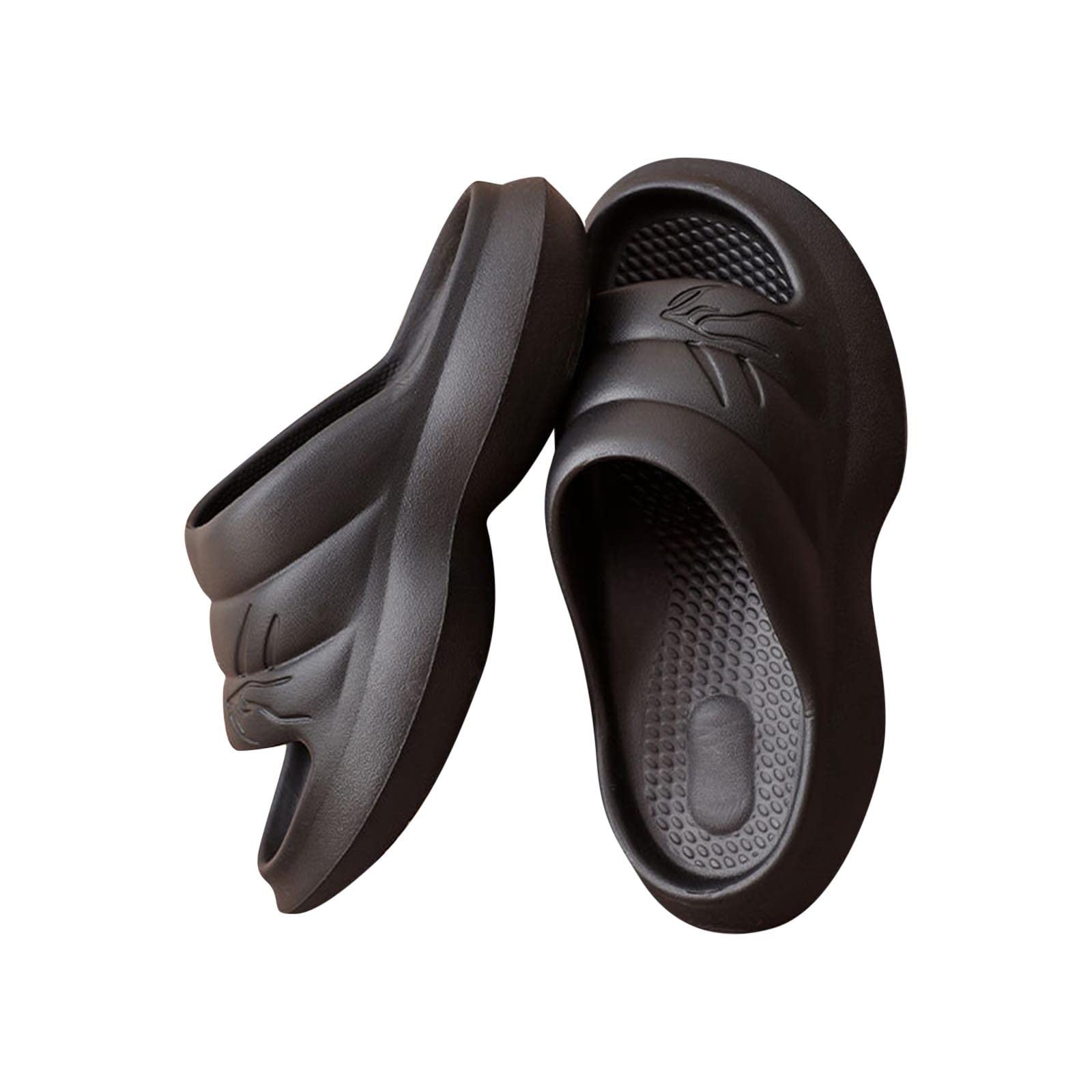 Comfortable Non-Slip Soft Sole Slippers for Women & Men - Open Toe Summer Slides Sandals with Platform - Perfect for Beach, Poolside, and Casual Home Wear