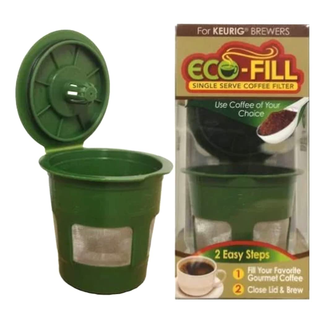 Eco-Friendly Reusable Coffee Pods for Keurig 1.0 - 4 Pack Green Mesh Filters | Perfect Pod Cafe Fill Compatible with Single Cup Brewers | Ideal for Home, Office & Camping Coffee Lovers