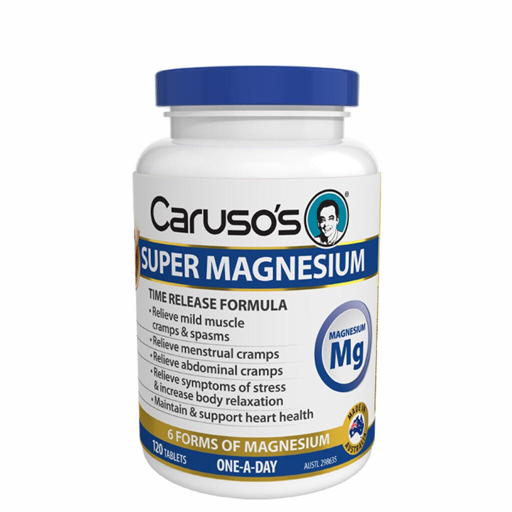 Caruso's Super Magnesium One A Day Supplement - 500mg High Absorption Magnesium Capsules for Muscle Recovery, Stress Relief & Better Sleep | Daily Essential for Athletes & Active Lifestyles