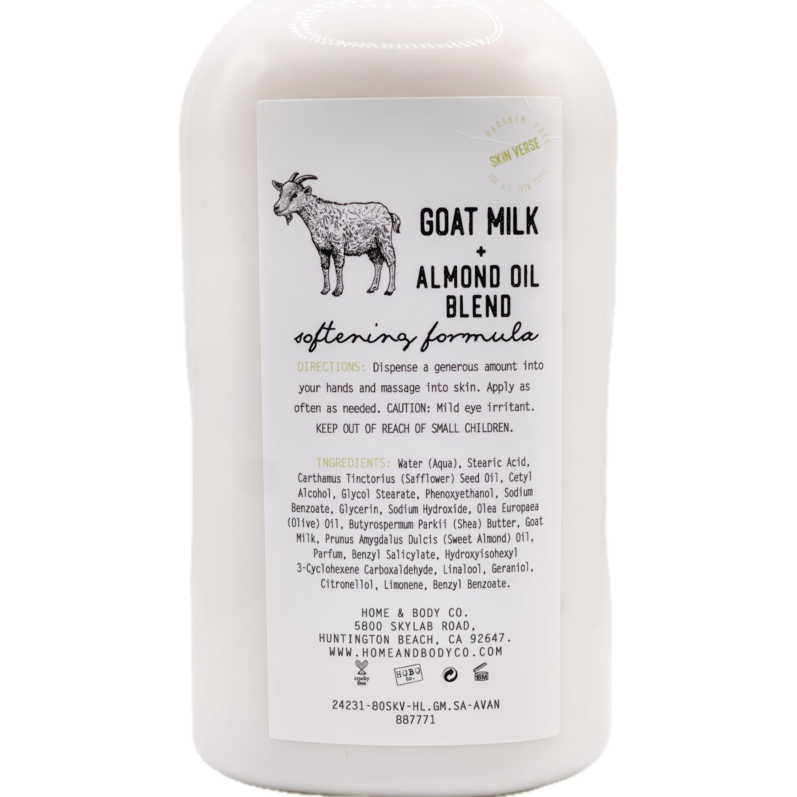 Goat Milk & Almond Oil Body Lotion with Vanilla - 27 oz | Ultra Hydrating & Nourishing Dry Skin Care | Perfect for Daily Moisturizing & Winter Skin Protection