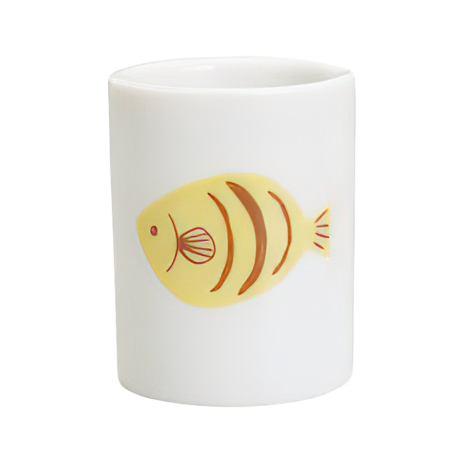 Harekutani Porcelain Fish Toothbrush Holder - Elegant Bathroom Organizer for Toothbrushes & Dental Care Essentials | Perfect for Modern, Minimalist, or Coastal-Themed Bathrooms