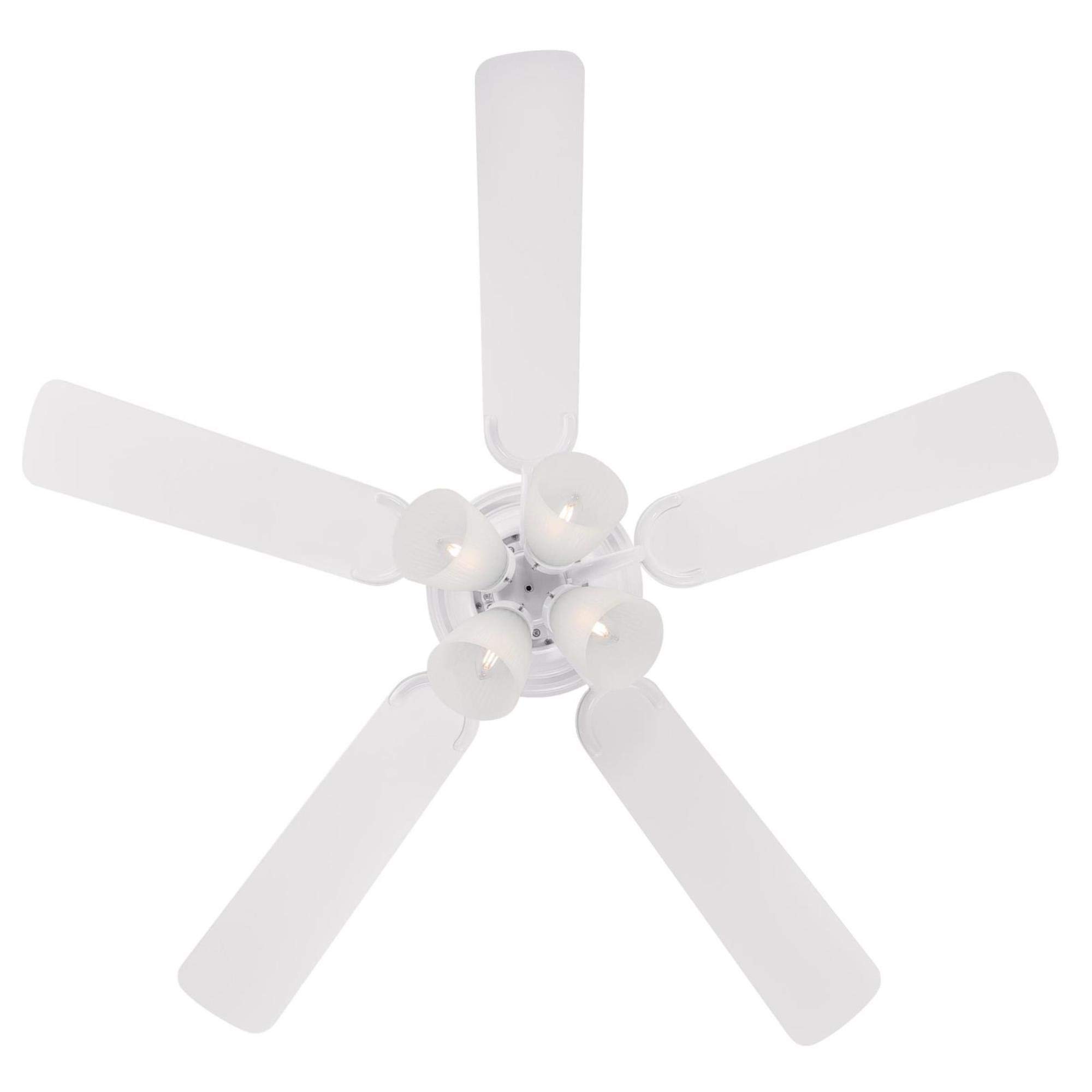 Westinghouse 7232300 CONTEMPRA IV 52 Inch Indoor Ceiling Fan with LED Light Kit, White - Perfect for Living Room, Bedroom, and Home Office Cooling & Lighting