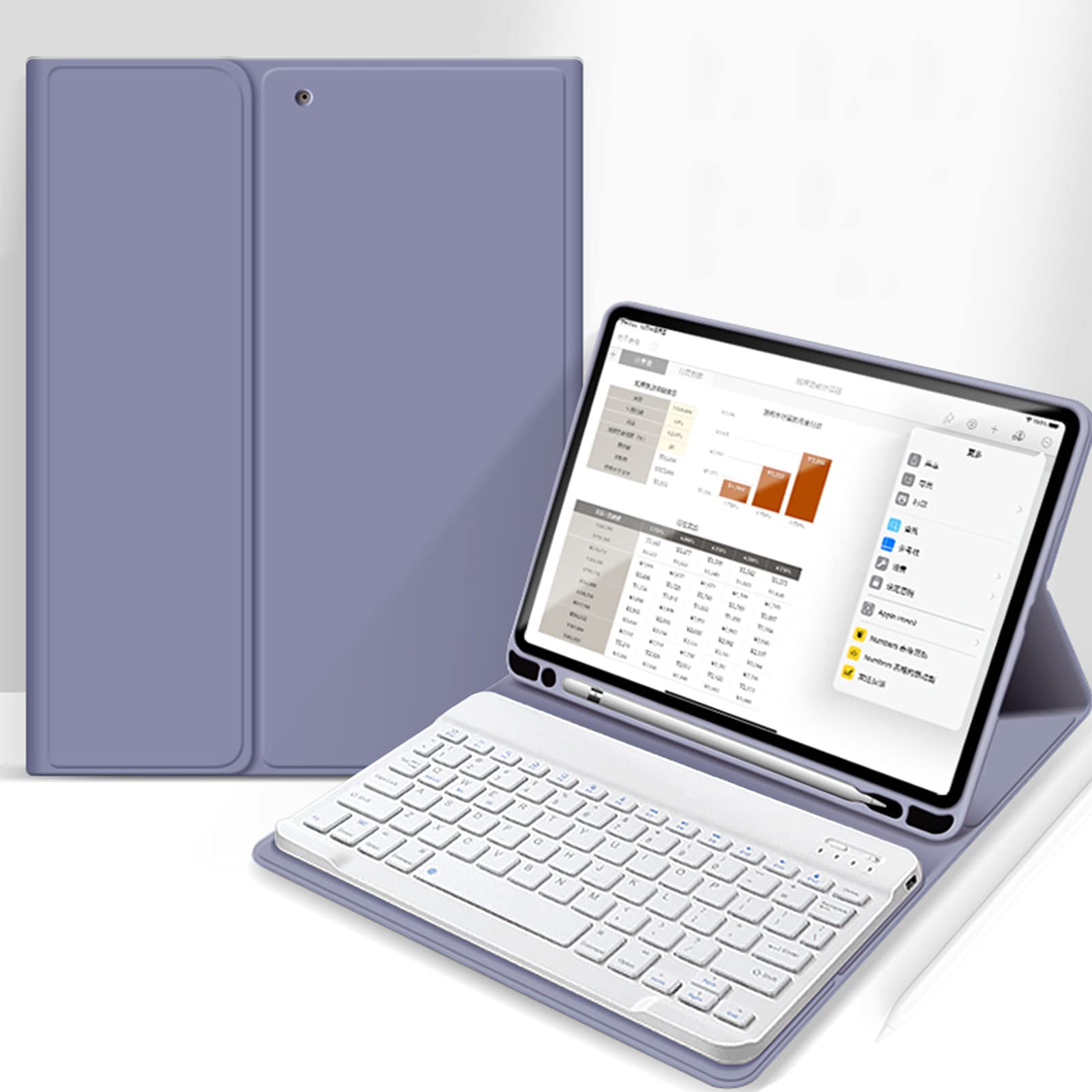 Premium Detachable Bluetooth Keyboard Case for iPad 9th/8th/7th Generation 10.2