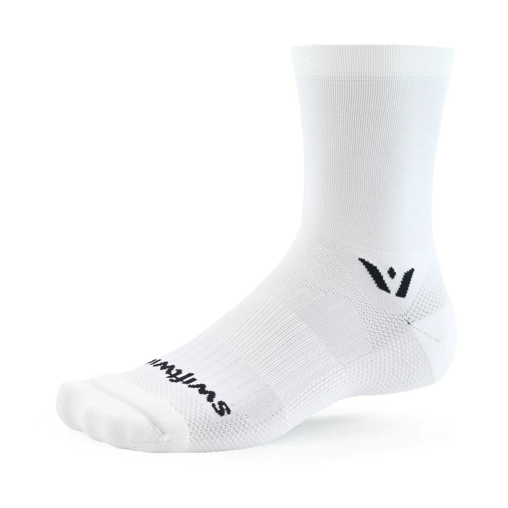 Swiftwick Aspire Mid Crew Socks - Performance Running & Hiking Socks for Men & Women - Moisture-Wicking, Cushioned, Arch Support - Ideal for Trail Running, Gym Workouts & Outdoor Adventures