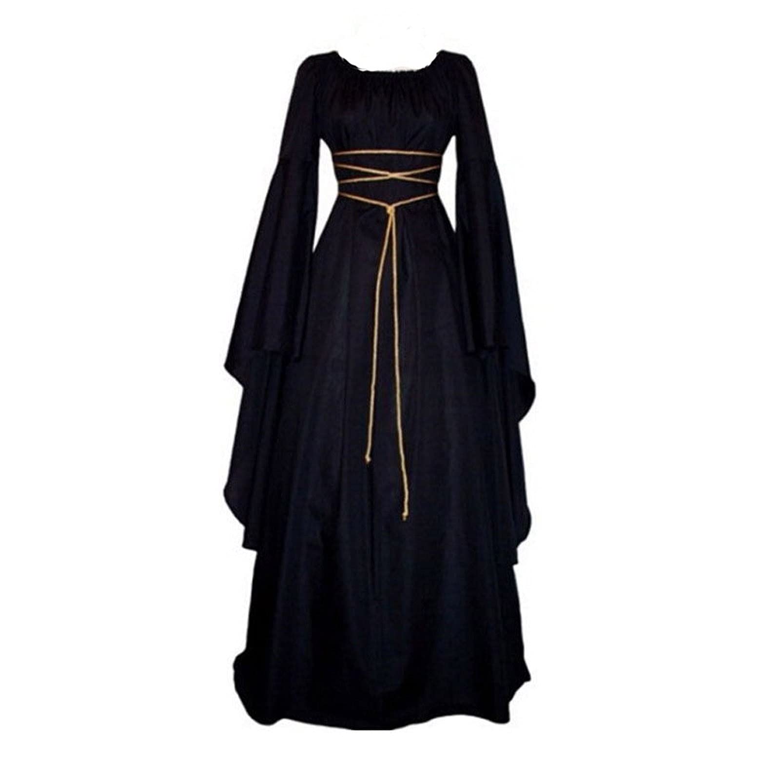 Vintage Black Flowy Long Sleeve Dress for Women - Elegant Casual Party Dress for Summer | Perfect for Weddings, Date Nights & Special Occasions