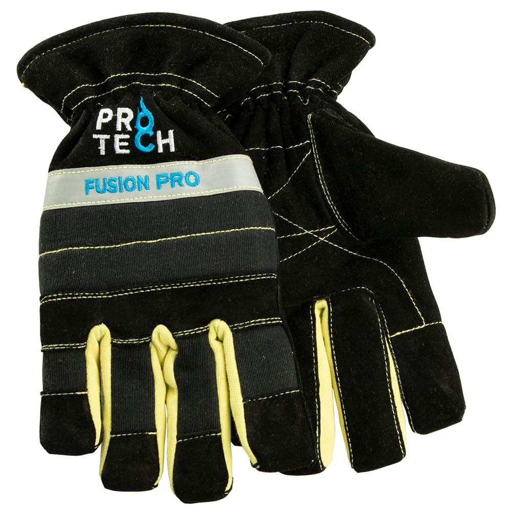 Pro-Tech 8 Fusion PRO Structural Gloves - Firefighter & Tactical Work Gloves for Extreme Heat Protection - Ideal for Firefighting, Construction & Industrial Safety Use