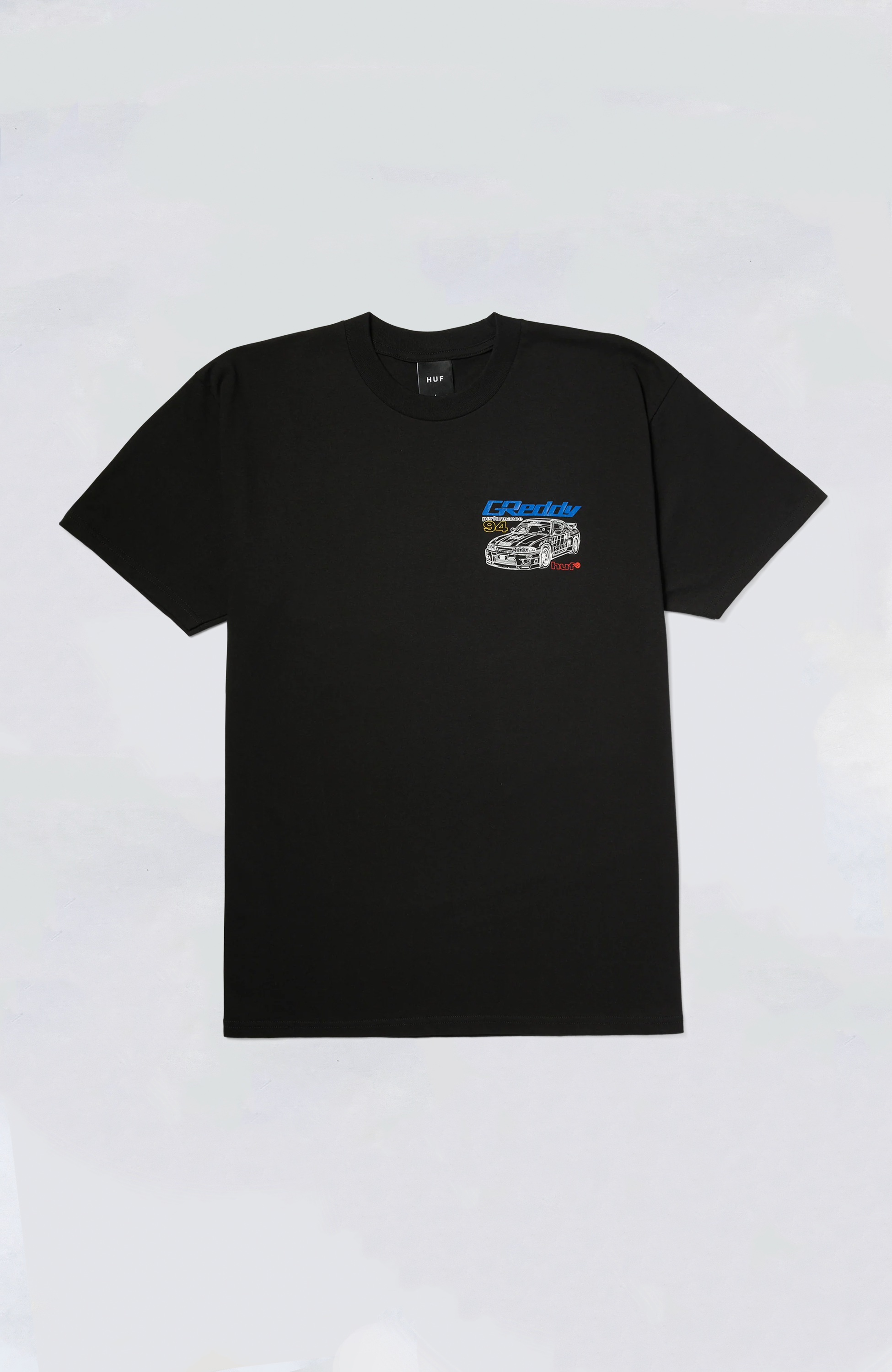 HUF x GReddy Diagram Short Sleeve T-Shirt - Stylish Casual Tee for Streetwear & Skateboarding Enthusiasts
