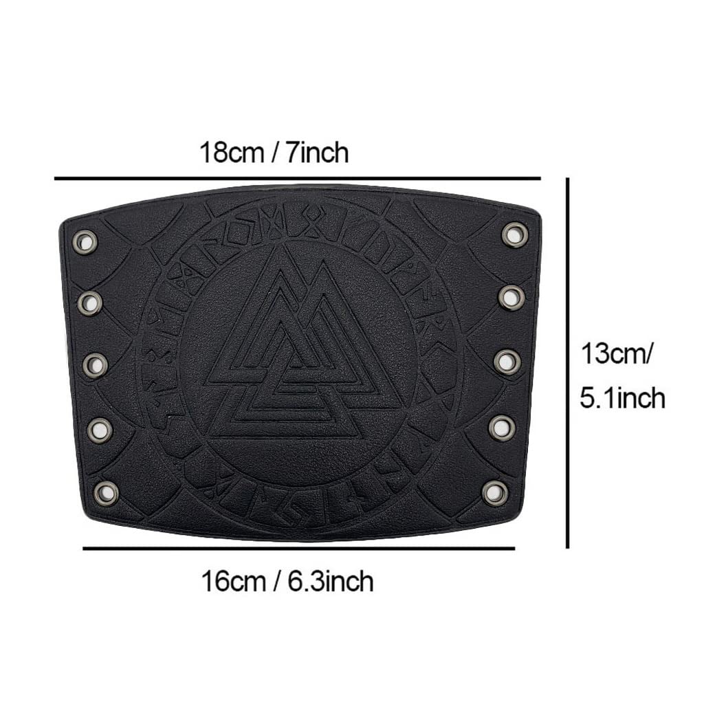 JAOYU Medieval Leather Bracer Set - 2PCS Viking Arm Guards, Leather Vambrace Wrist Armor for LARP, Cosplay & Renaissance Fairs | Durable Leather Gauntlets for Role Playing, Historical Reenactments & Costume Accessories