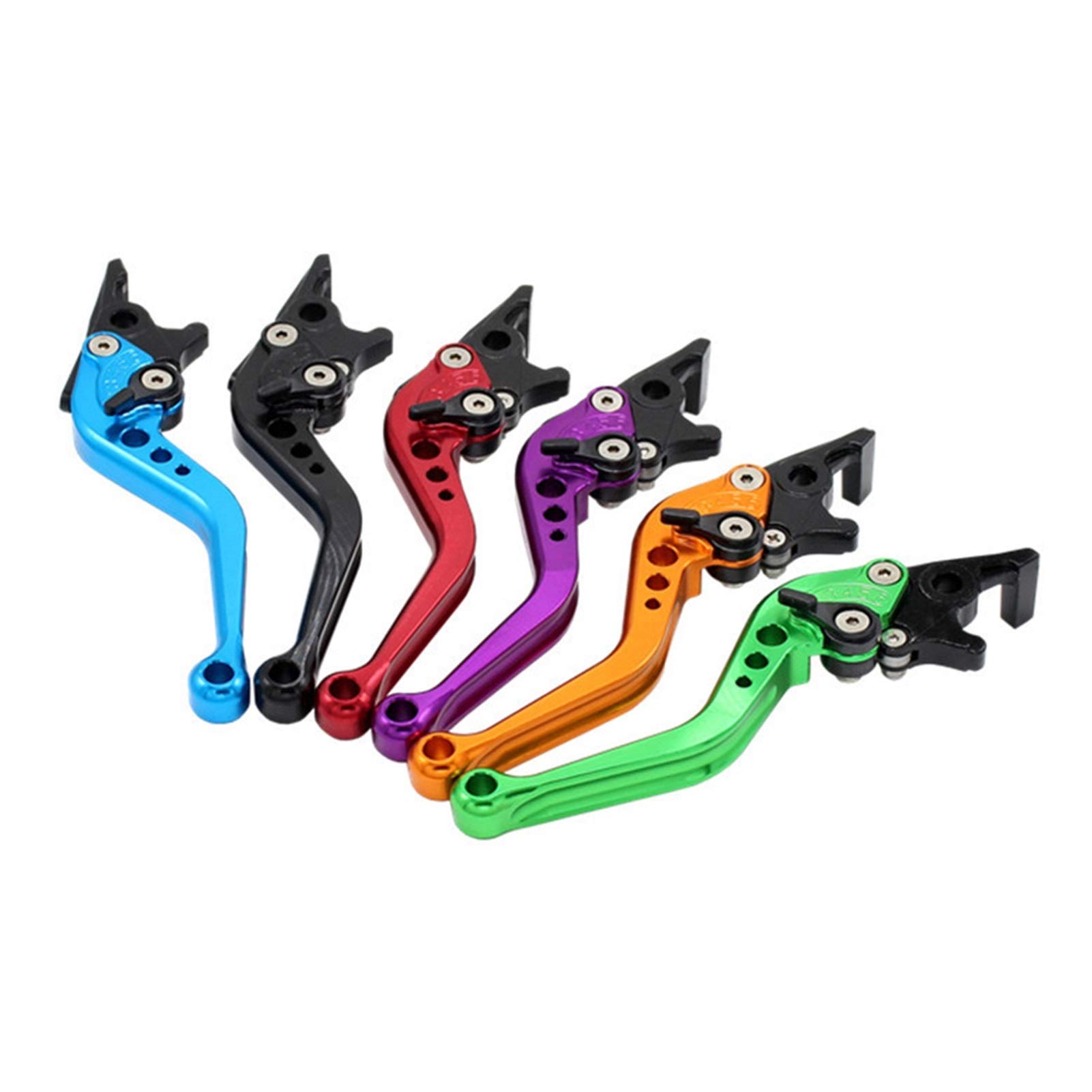 1 Pair CNC Metal Adjustable Motorcycle Hand Brake Handle Grip - Durable & Comfortable for Cruiser, Sport Bike, and Off-Road Adventures