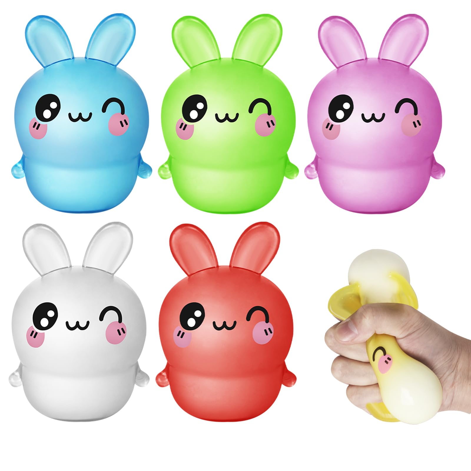 6 Pack Prefilled Easter Eggs with Squeeze Toys - Easter Basket Stuffers, Kids Fidget Toys, Easter Egg Hunt & Party Favors, Stress Relief Gifts for Children (Perfect for Easter Celebrations, Classroom Rewards & Sensory Play)