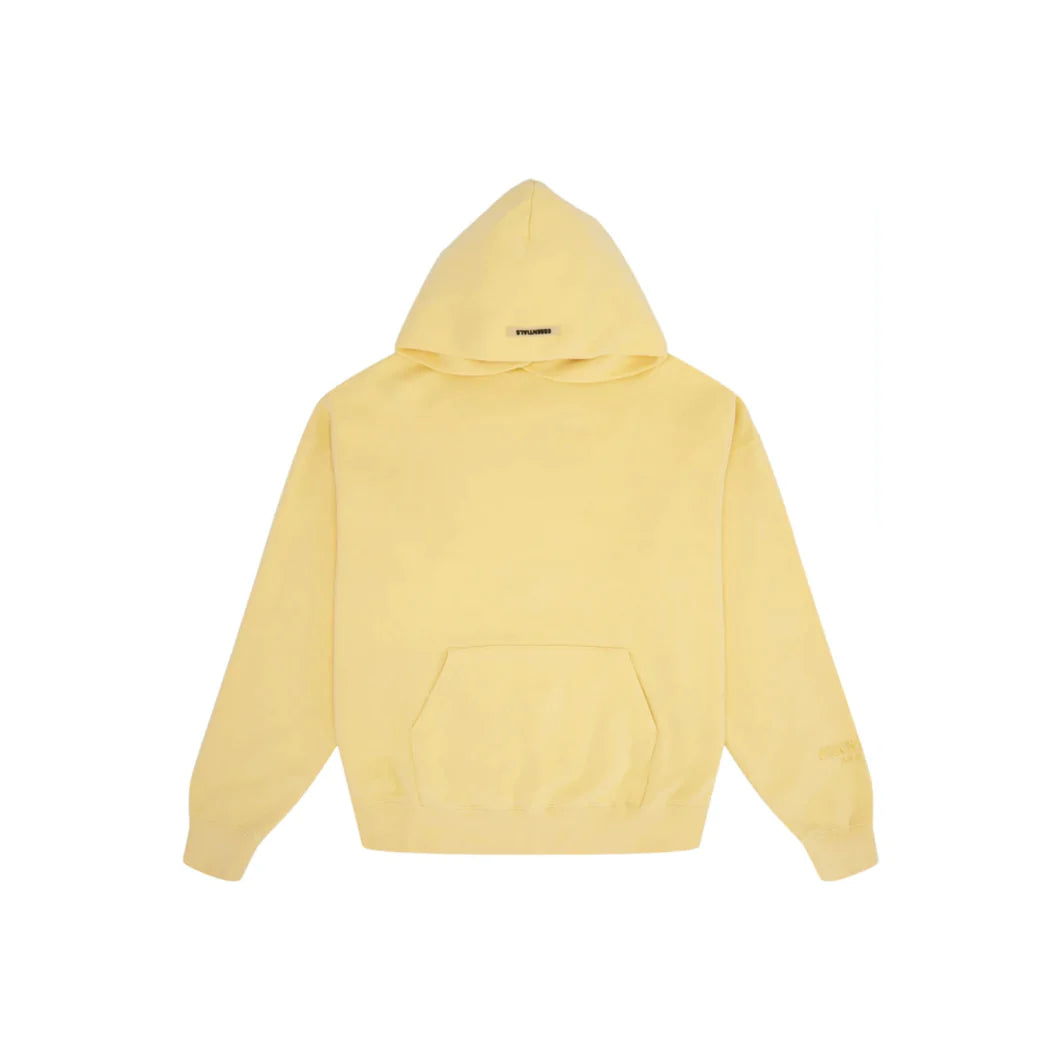 Fear of God Essentials Hoodie - Yellow Lemonade Color | FW19 Collection | Streetwear & Casual Outfit for Men | Perfect for Urban Fashion and Everyday Wear