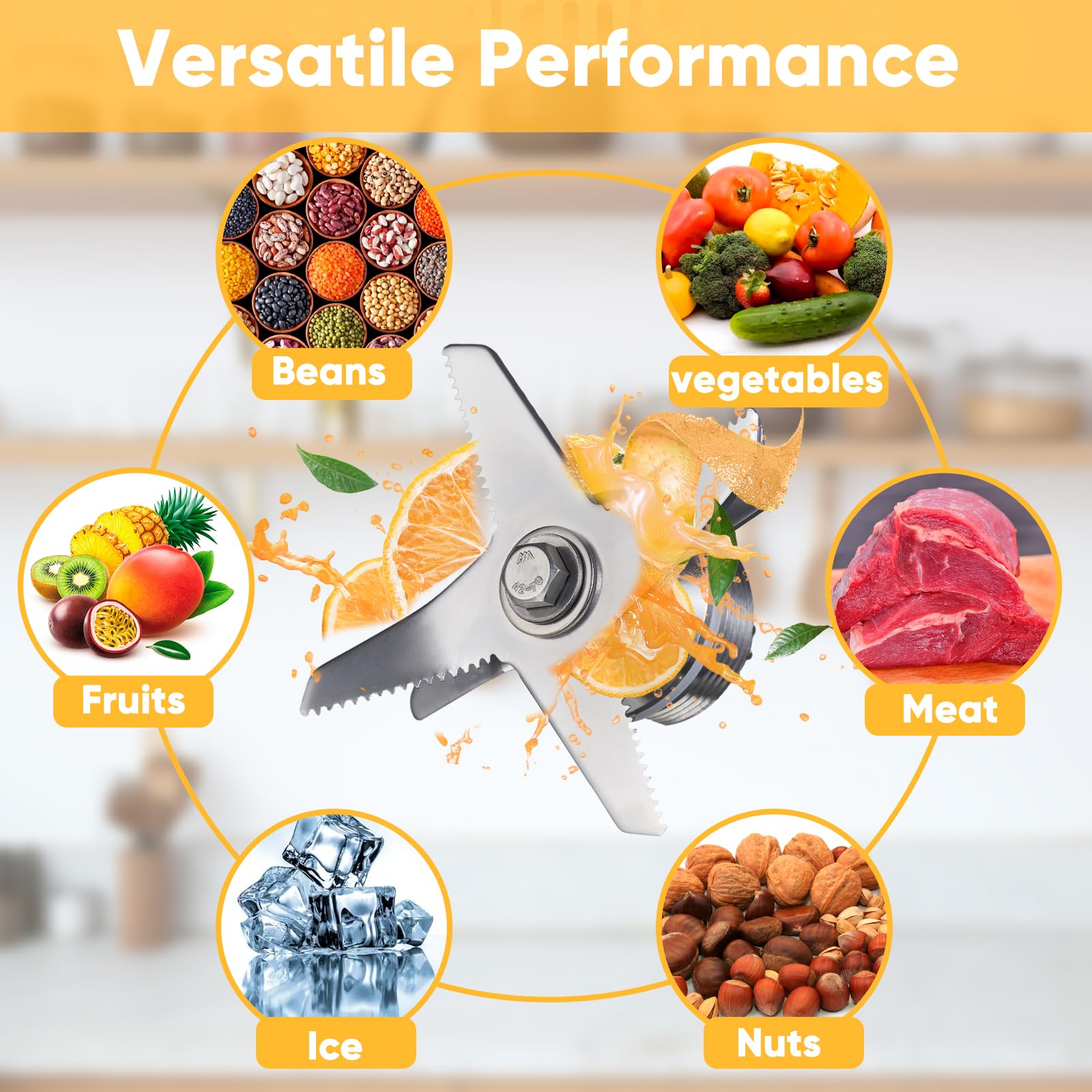 Premium Stainless Steel Blender Blade Replacement for Vitamix 5200 - Wet Blade Assembly Compatible with 32oz & 64oz Containers - Direct Fit High-Quality Blender Parts for Smoothies, Soups & Nut Butters
