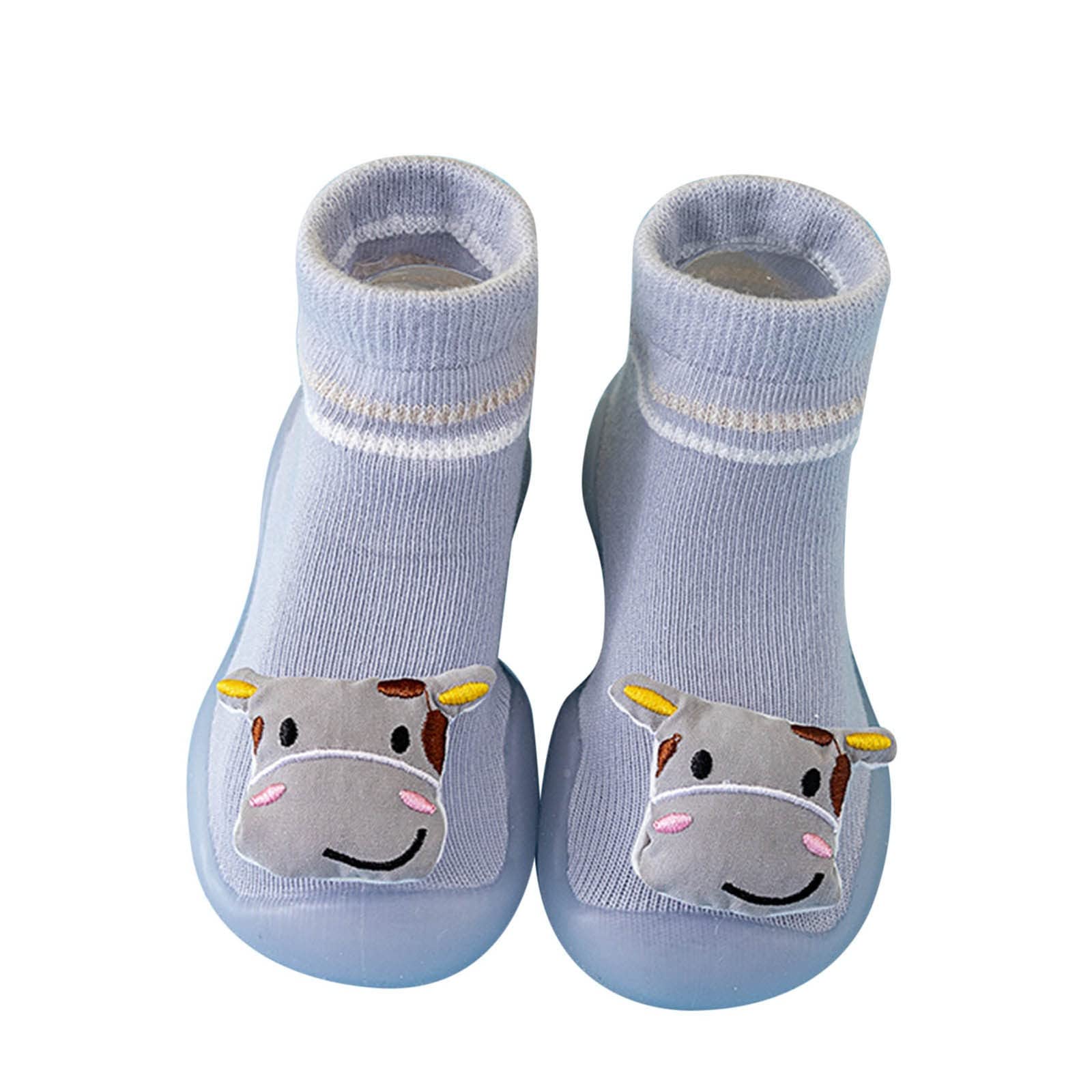 **Adorable Animal Cartoon Slip-On Socks Shoes for Toddlers & Infants - Soft Non-Slip Sole, Comfortable Indoor/Outdoor Play Shoes for Baby Girls & Boys**    *(Perfect for Playtime, Daycare, or Casual Wear - Cute & Cozy First Walking Shoes for Little Ones!)*