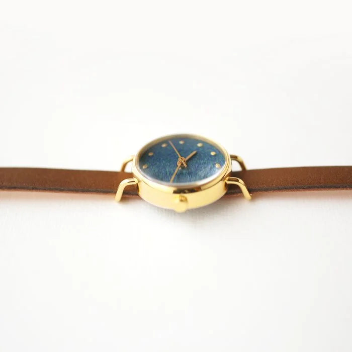 Elegant Azurite Women's Wristwatch - Japanese Handmade Green & Blue Watch for Daily Wear, Office & Special Occasions