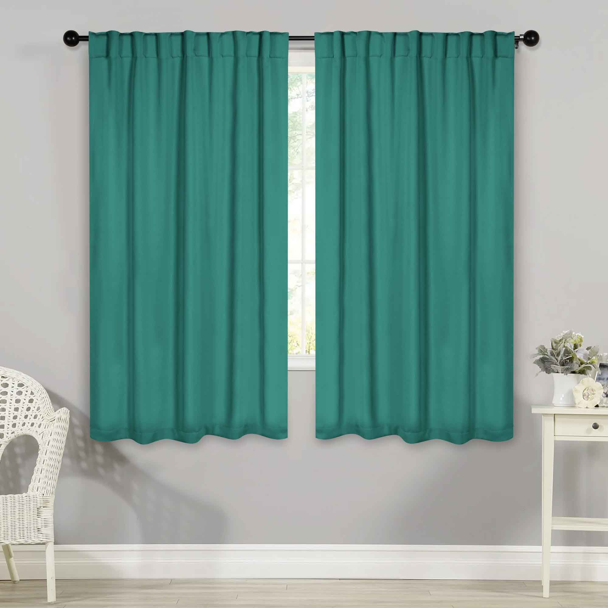 Premium Blackout Curtains for Bedroom - Solid Room Darkening Thermal Insulated Drapes with Back Tabs (Set of 2 Panels) - Perfect for Home Theater, Nursery & Light Sleepers