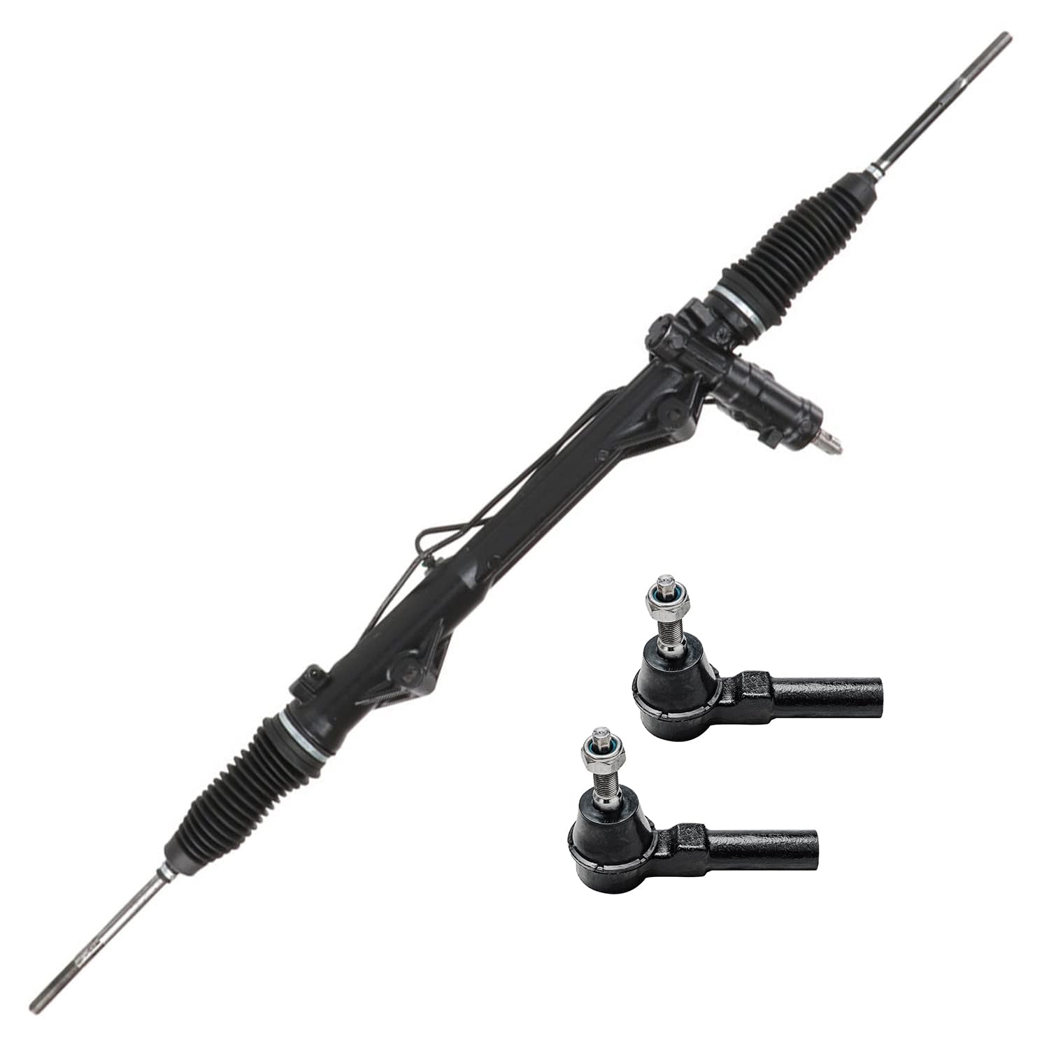 Detroit Axle Power Steering Rack & Pinion Assembly for 2005-2010 Ford Mustang - Complete Replacement Kit with 2 Outer Tie Rod Ends - Improves Steering Performance for Daily Driving & Road Trips
