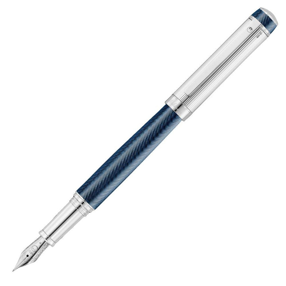 Waldmann Fountain Pen - Premium Blue Ocean Wave Design for Elegant Writing, Perfect for Business Signatures, Journaling & Gift Giving