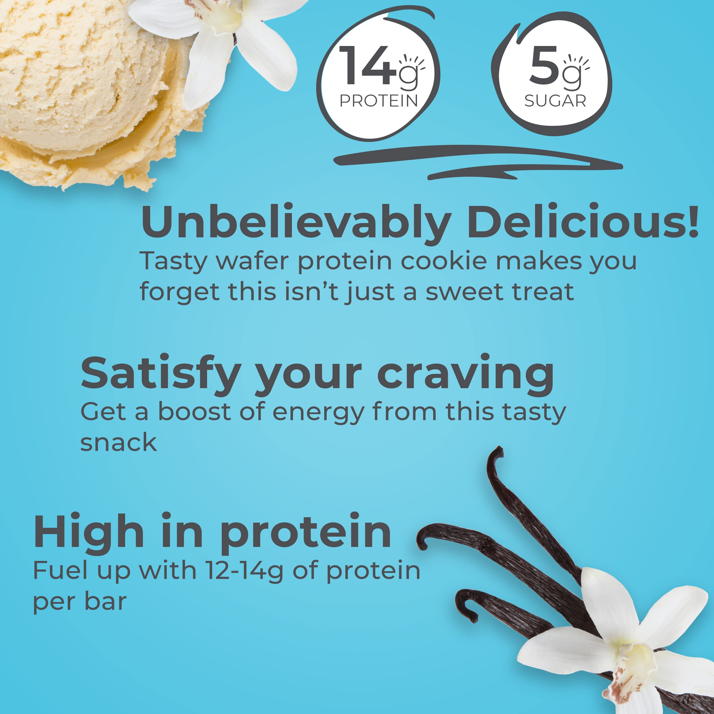 Power Crunch Protein Wafer Bars - 12 Pack (2 Boxes) | High Protein Snack with French Vanilla Creme Flavor | 1.4oz per Bar | Keto Friendly, Low Carb Energy Bars for Gym, Hiking & On-the-Go Nutrition