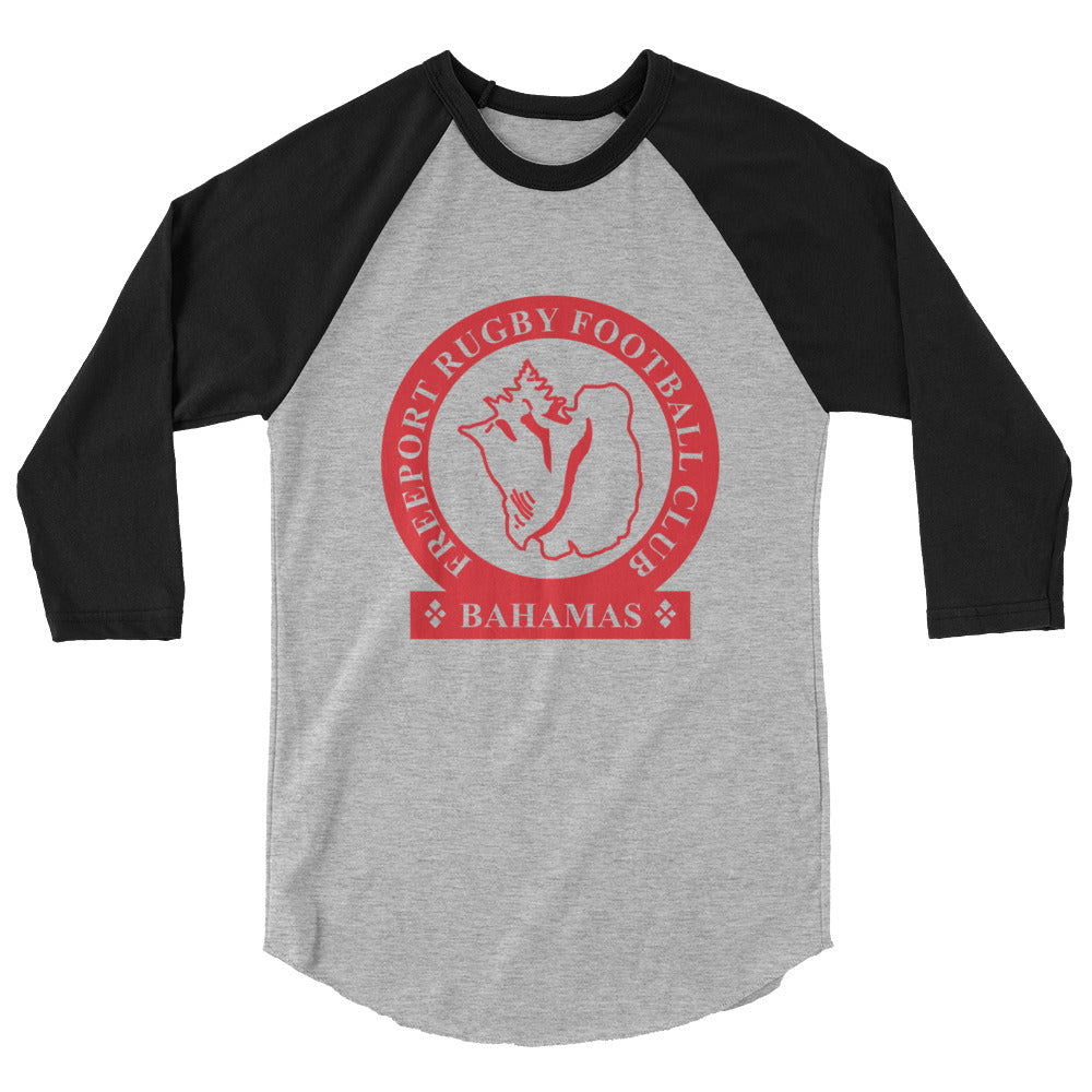 Freeport RFC Raglan 3/4 Sleeve Baseball Tee - Soft Cotton Blend T-Shirt for Men & Women - Perfect for Casual Wear, Sports & Everyday Comfort