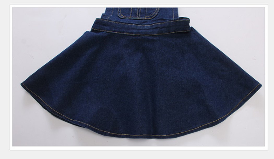 KIDSCOOL SPACE Girls Denim Skirts & Stretchy Jeans Overalls - Soft Comfortable Stretch Denim for Toddler & Little Big Girls - Perfect for School, Playdates & Casual Outings