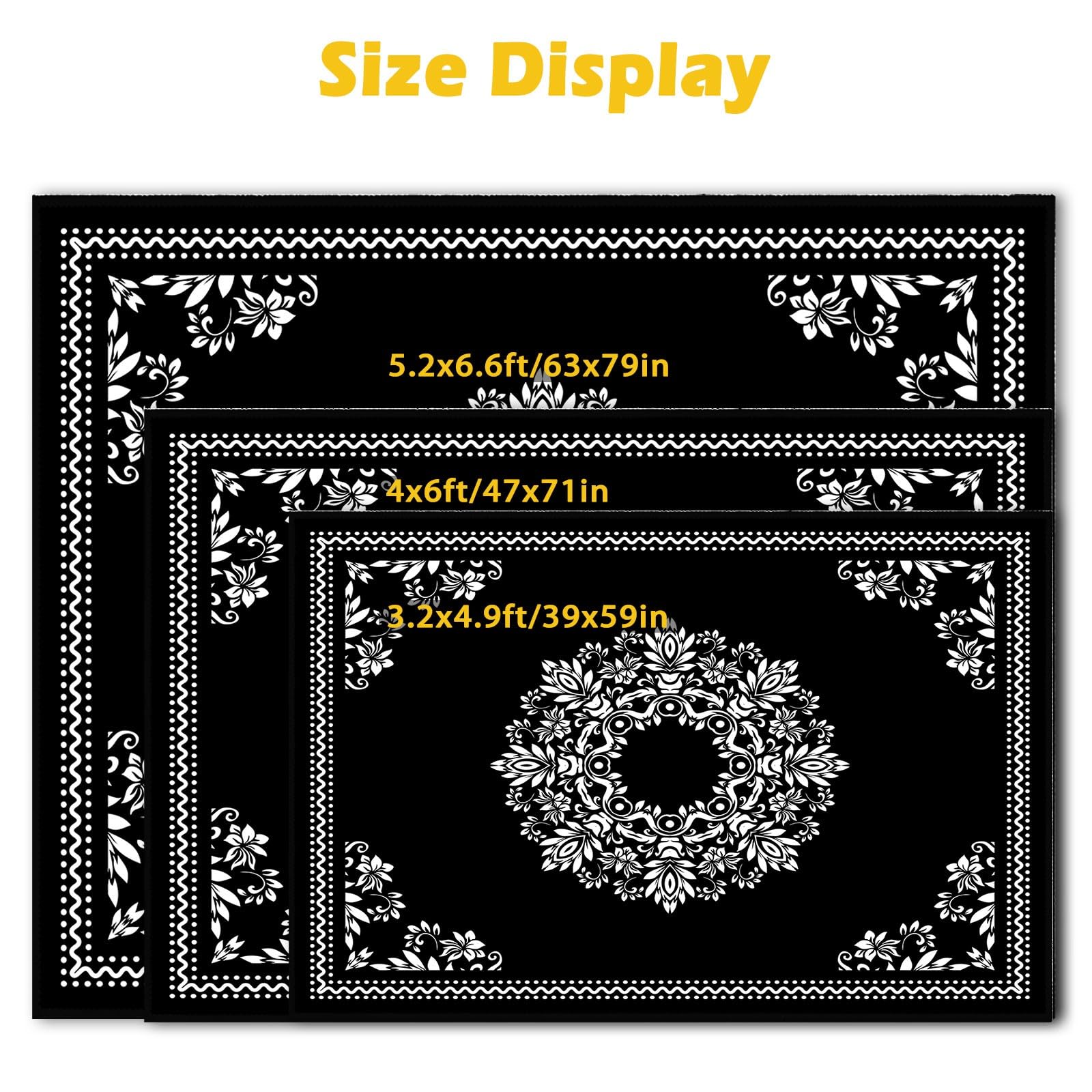 **4x6ft Drum Rug with Non-Slip Bottom - Soundproof Drum Set Floor Mat for Electric Drums (47x71in, Circular Pattern) - Perfect for Home Studios, Live Gigs & Drum Practice Accessories**