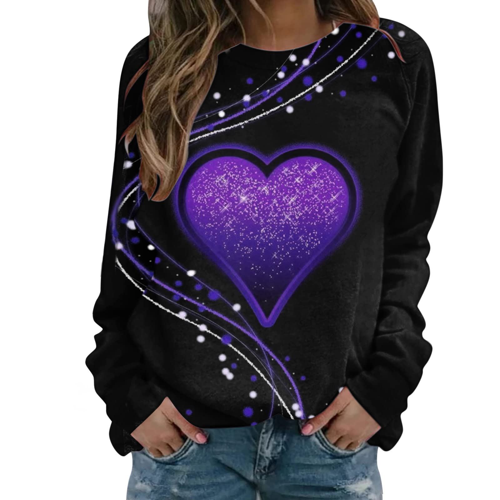 ZLBDYG Women's Halloween Long Sleeve Printed Pullover Sweatshirt - Casual Blouse & T-Shirt Alternative for Costume Parties, Cosplay & Fall Fashion