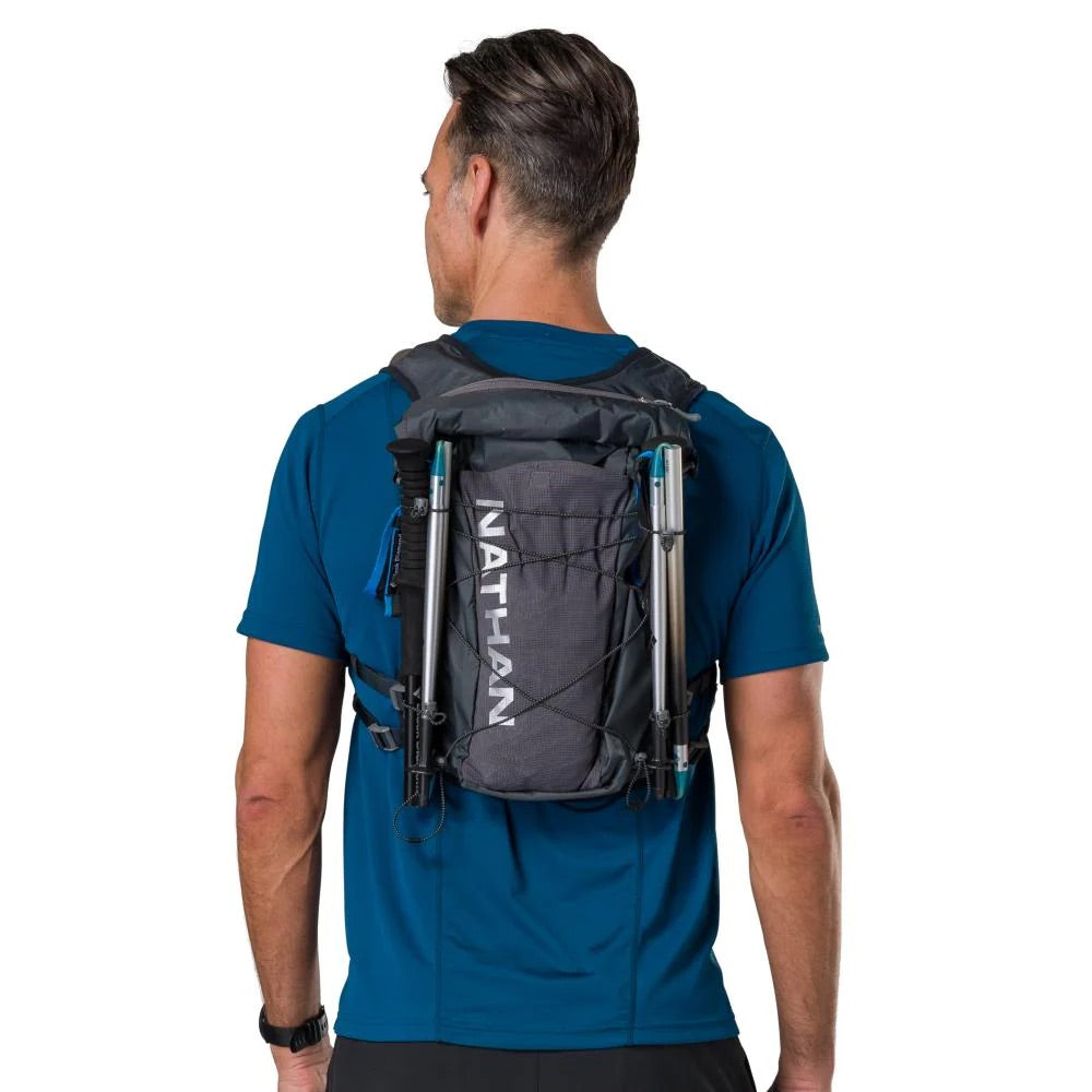 Nathan Trail Mix 12L 2.0 Hydration Backpack - Charcoal/Reflective Silver for Hiking, Running & Outdoor Adventures