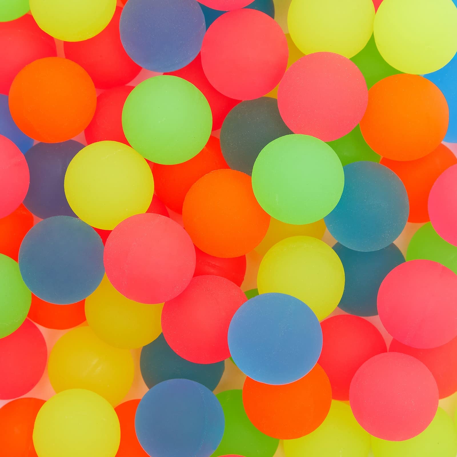 Juvale 100 Pack 1 Inch (25mm) Super Bounce Balls - Bulk Rubber Bouncy Balls for Kids, Birthday Party Favors, Prizes, Gifts (Neon Colors) - Perfect for Classroom Rewards, Carnival Games, and Goodie Bags