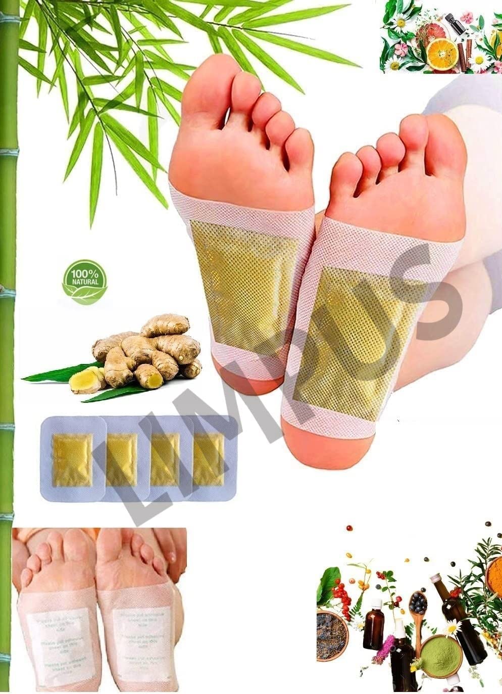 LIMPUS Detox Foot Pads for Cleansing & Purification - 30 Pads (3 Pack) | Natural Foot Detox Patch for Toxin Removal, Improved Circulation & Relaxation | Perfect for Post-Workout Recovery & Spa Night Self-Care