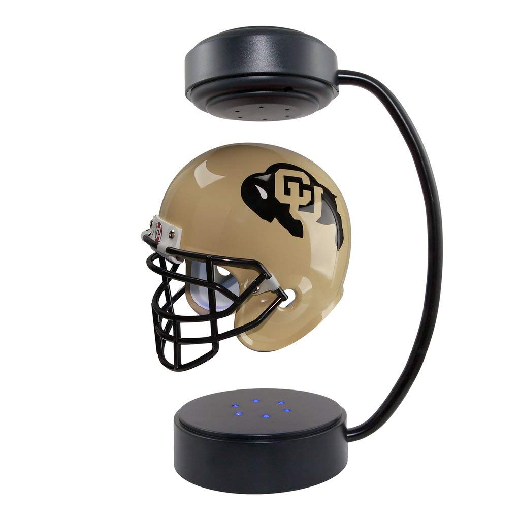 NCAA Collectible Levitating Football Helmet with Electromagnetic Stand - Floating Sports Memorabilia for Home & Office Decor, Man Cave Display, and Football Fan Gifts