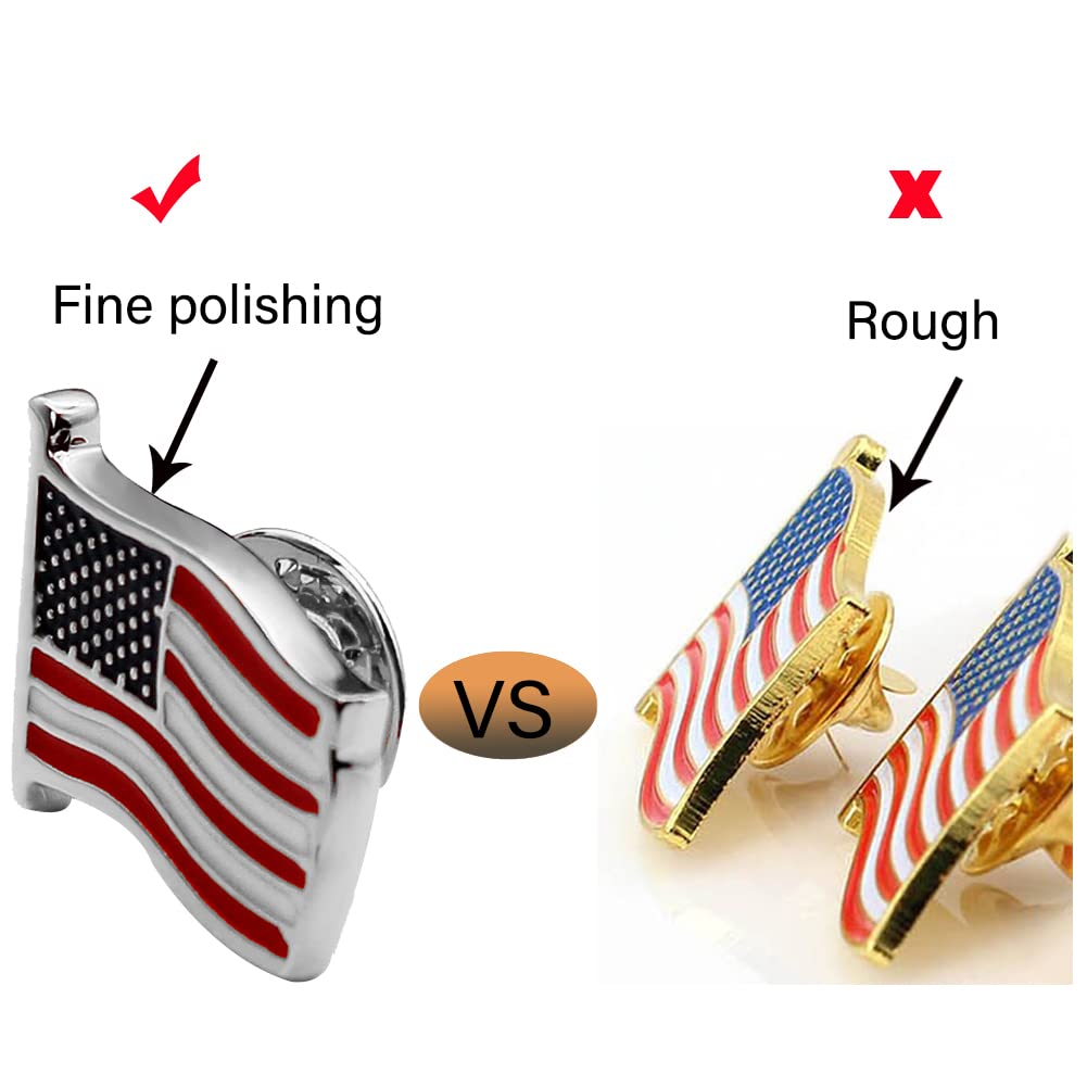 Patriotic American Flag Lapel Pin - Gold Plated Suit Accessory for Men & Women - Perfect for Business, Weddings, and Special Events