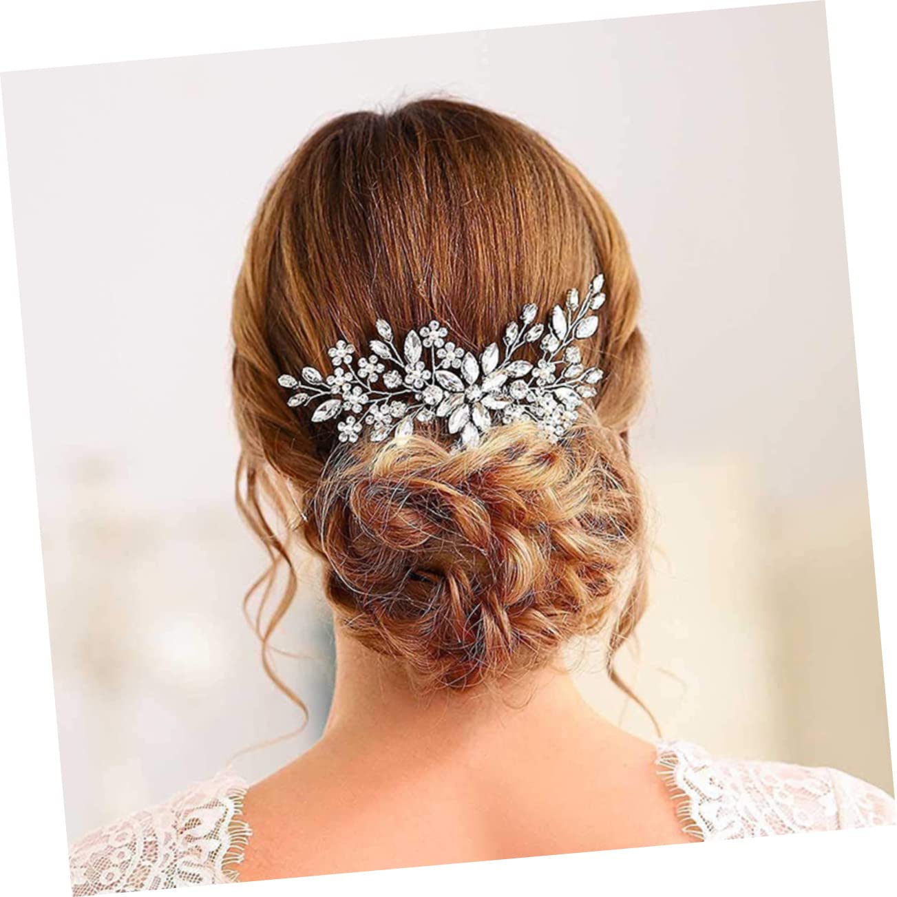 Minkissy 5pcs Wedding Hair Accessories Set - Crystal Bridal Hair Combs & Pins for Bride, Fashionable Headpiece - Perfect for Weddings, Prom, Bridal Showers & Special Occasions