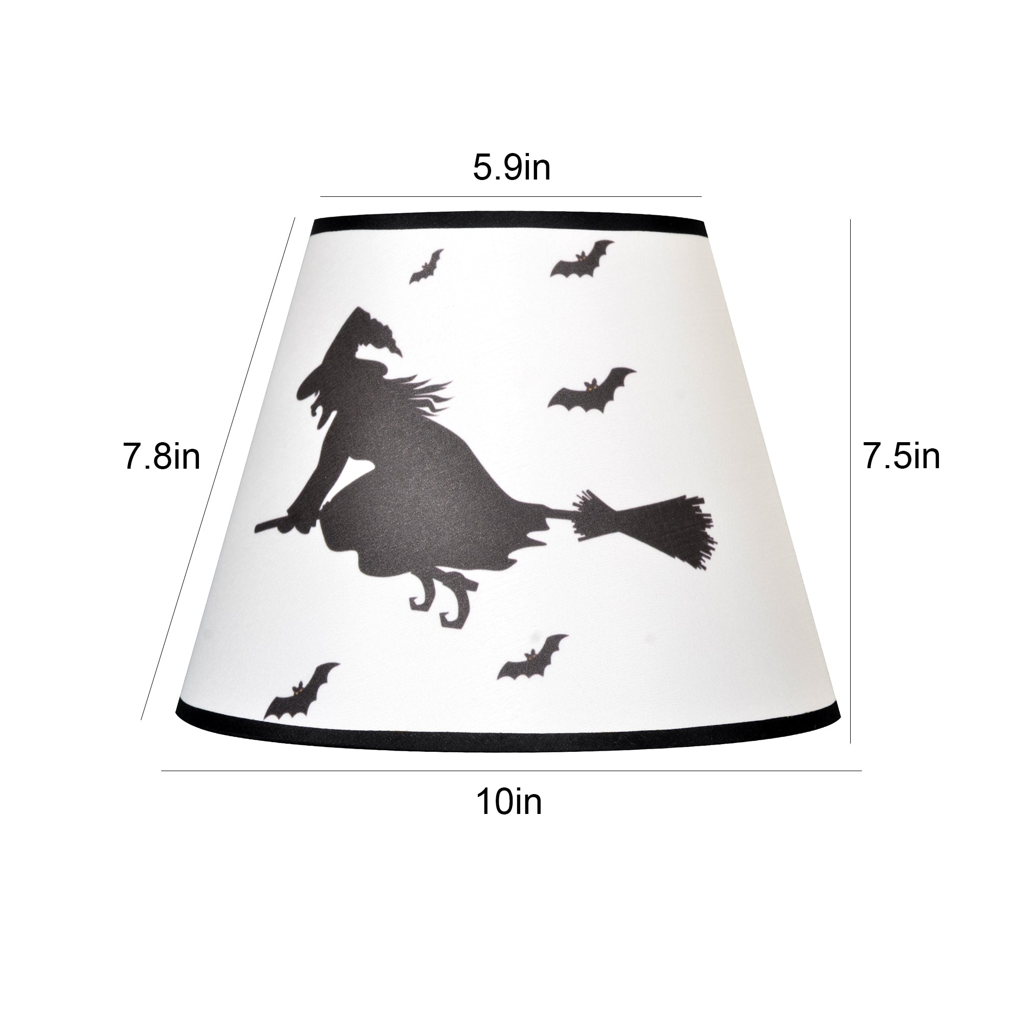 Halloween Round Empire Lamp Shade Set of 2 - 6x10x7.5 Inches | Carro Home Collection Limited Edition | Spooky Home Decor for Party & Living Room