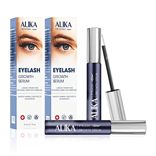 ALIKA Set of 2 Natural Cruelty-Free Eyelash Growth Serum with Rydensyl & Peptides - Lengthen & Thicken Lashes Fast, Safe for Eyes - Perfect for Daily Lash Care & Enhancing Natural Beauty