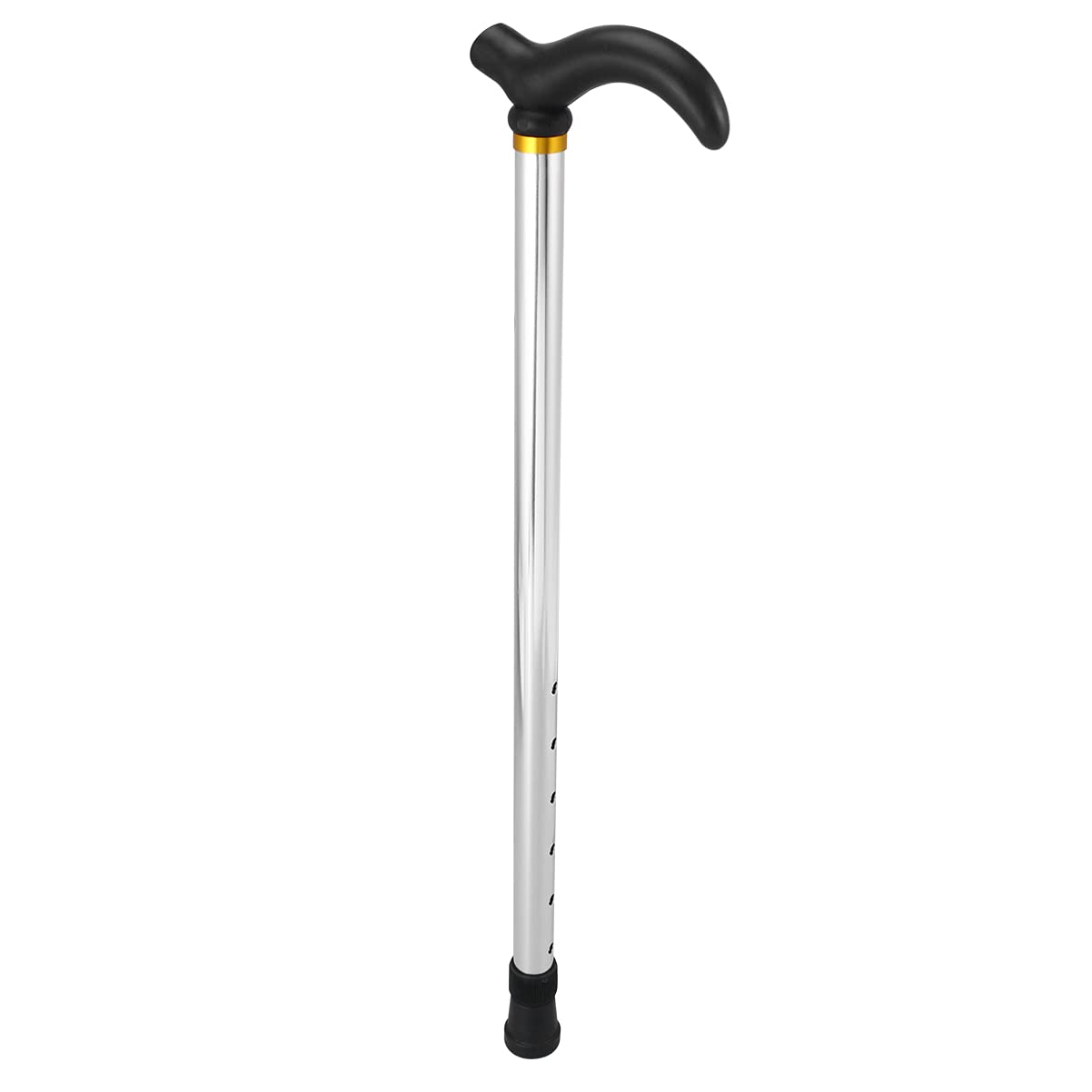 Adjustable Telescopic Walking Cane for Men & Women - Lightweight Aluminum Alloy 2-Section Walking Stick with Comfortable Handle (Silver) - Perfect for Elderly Support, Hiking, and Injury Recovery