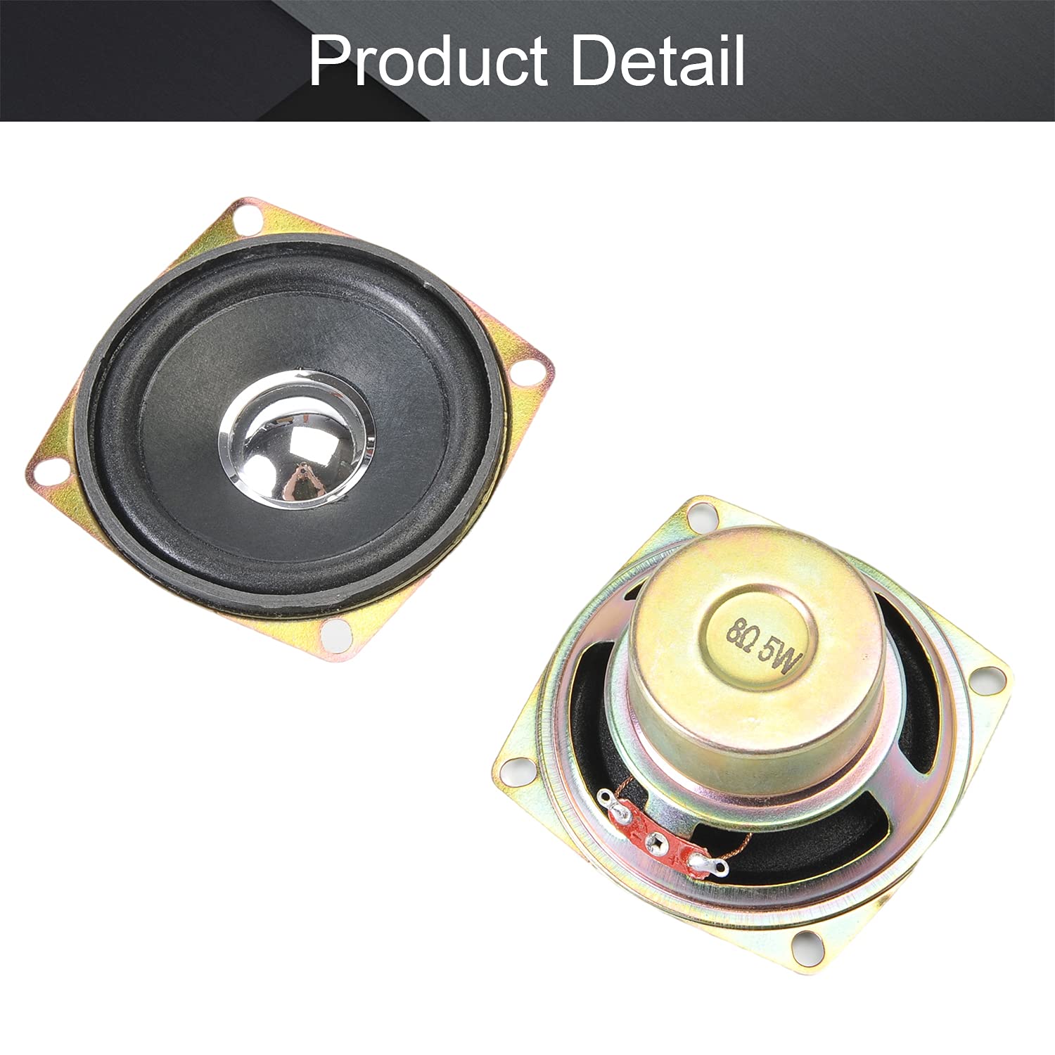 Fielect 4PCS 5W 8 Ohm 66mm Round DIY Speaker Replacement Loudspeaker - Perfect for Home Audio Projects, DIY Electronics, and Speaker Repair