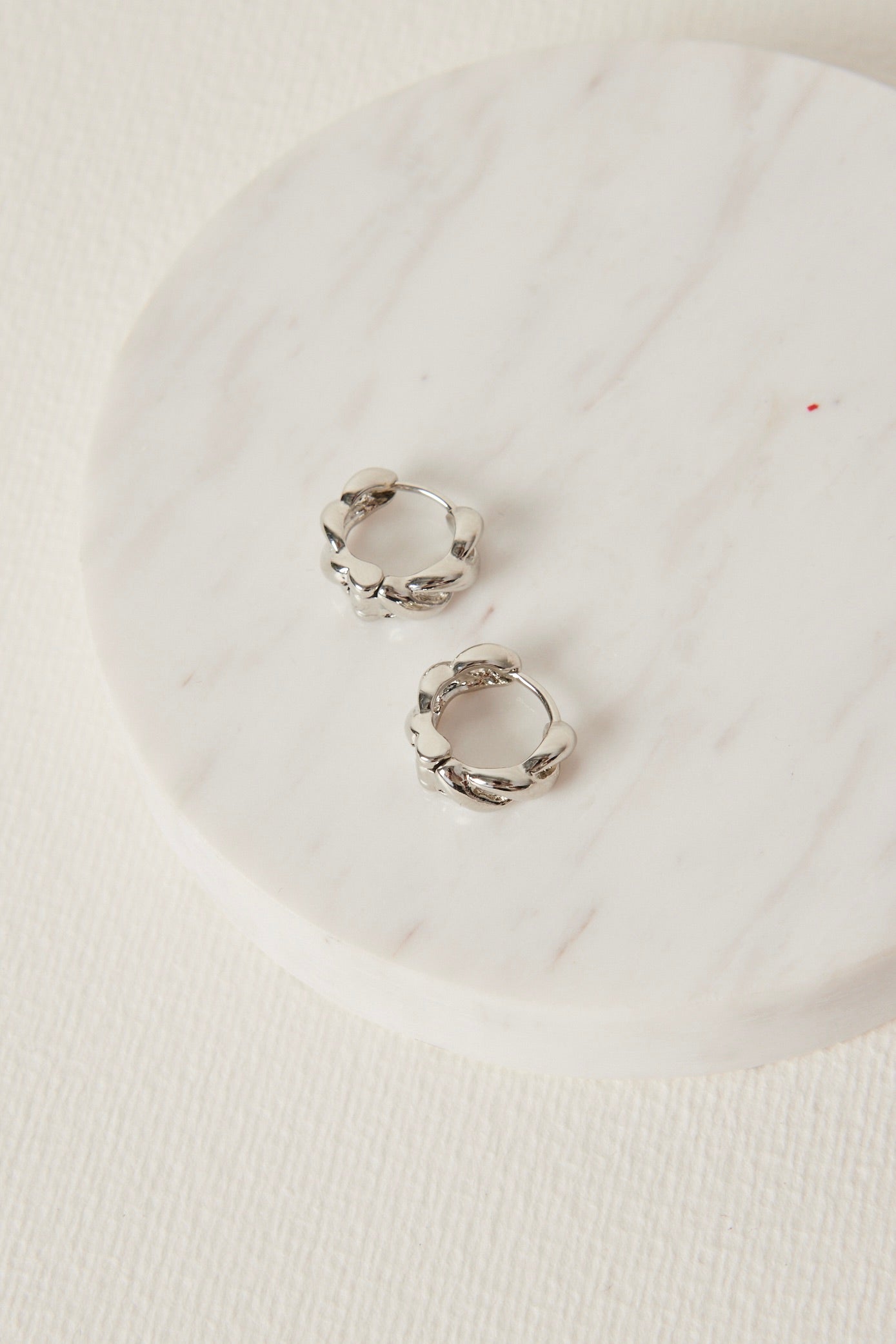 Elegant Rhodium Chain Hoop Earrings for Women - Perfect for Parties, Weddings & Everyday Wear