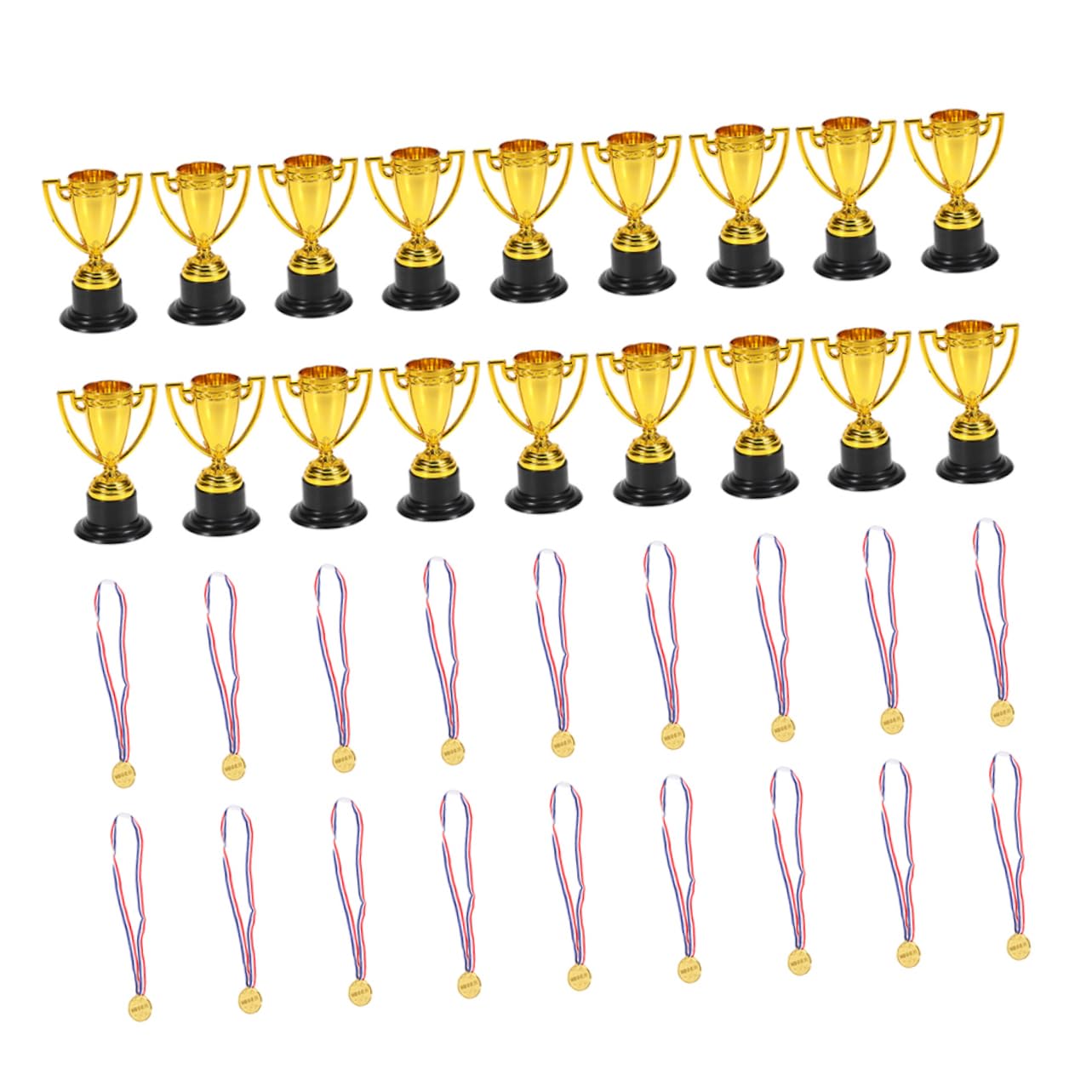 INOOMP 72 Pcs Early Learning Trophies - Bulk Mini Toy Awards for Kids Classroom Rewards, Party Favors & Motivational Prizes | Perfect for School Events, Birthday Parties & Achievement Celebrations