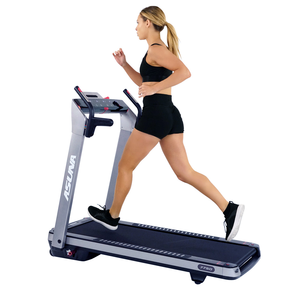 SpaceFlex Foldable Running Treadmill with Auto Incline - Wide Deck Home Gym Equipment for Cardio Workouts & Indoor Fitness Training