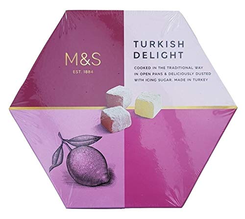 Premium Turkish Delight Candy 350g - Rose & Lemon Flavored Traditional UK Sweet | Authentic Loukoums Handmade in Open Pans | Perfect for Gifts, Desserts & Tea Time Snacks
