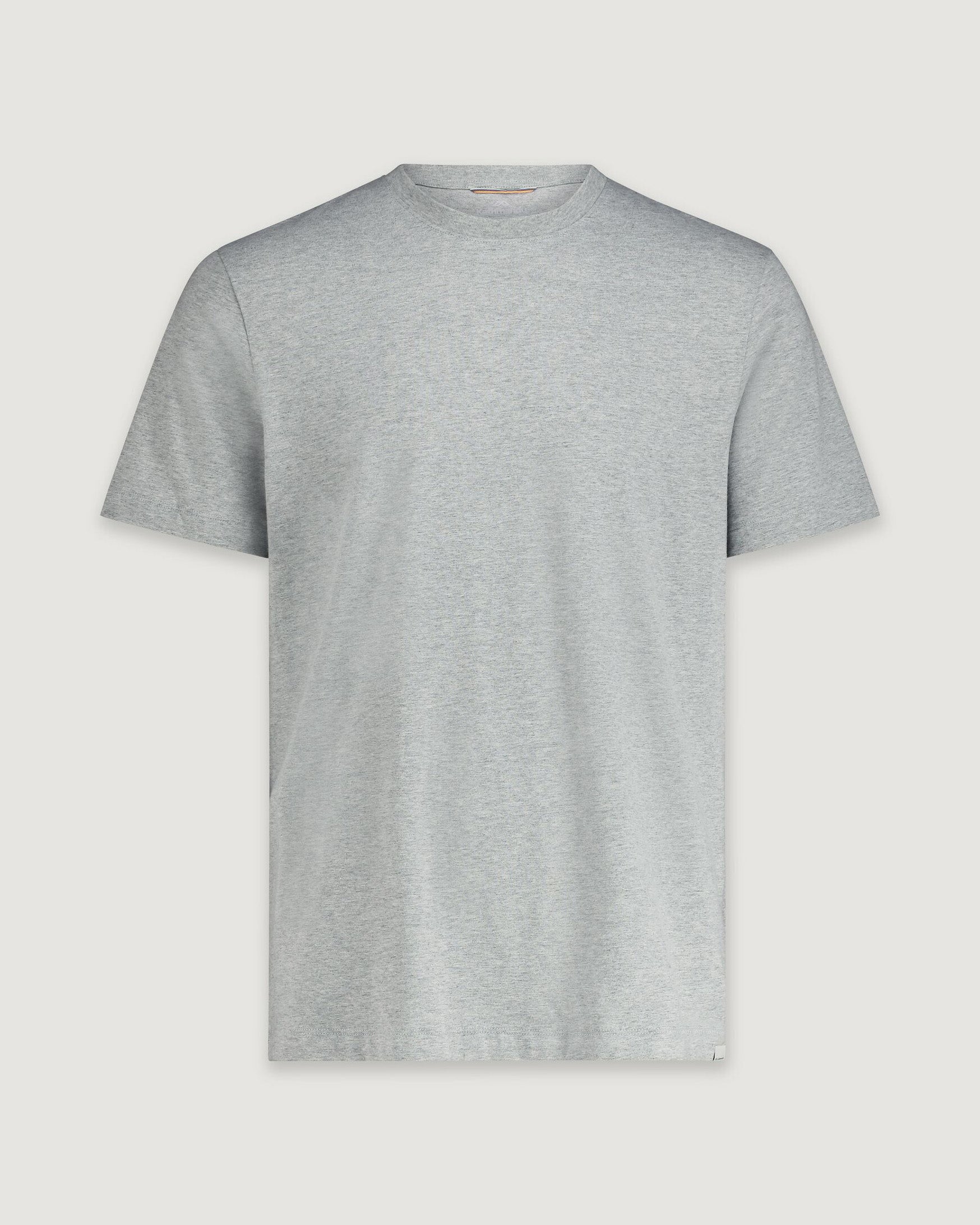 KMD Solid Men's Short Sleeve T-Shirt - Light Grey Marle - Casual Comfort Fit for Everyday Wear & Summer Outfits