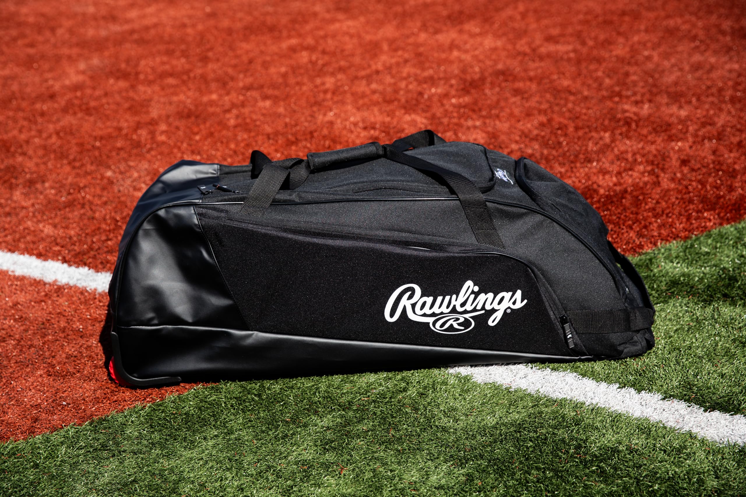 Rawlings Workhorse Wheeled Equipment Bag for Baseball & Softball - Durable Sports Gear with Multiple Style Options | Perfect for Team Travel, Practice & Game Day Organization