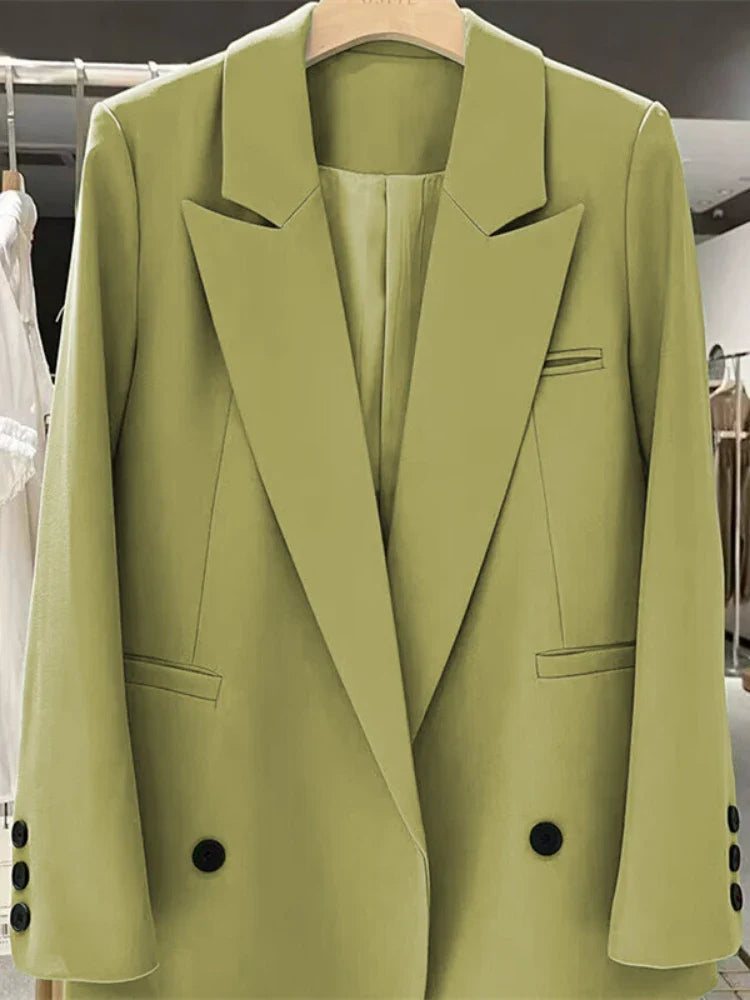 Stylish Women's Blazer Jacket - Office & Street Fashion Coat for Spring & Autumn | Chic Outerwear for Professional & Casual Wear